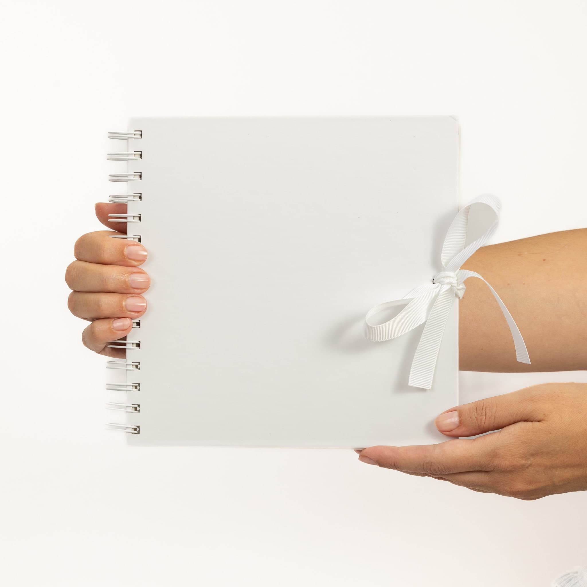 Kraft Paper Scrapbook Album: 8 inch Square Spiral Bound with Ribbon - image 5