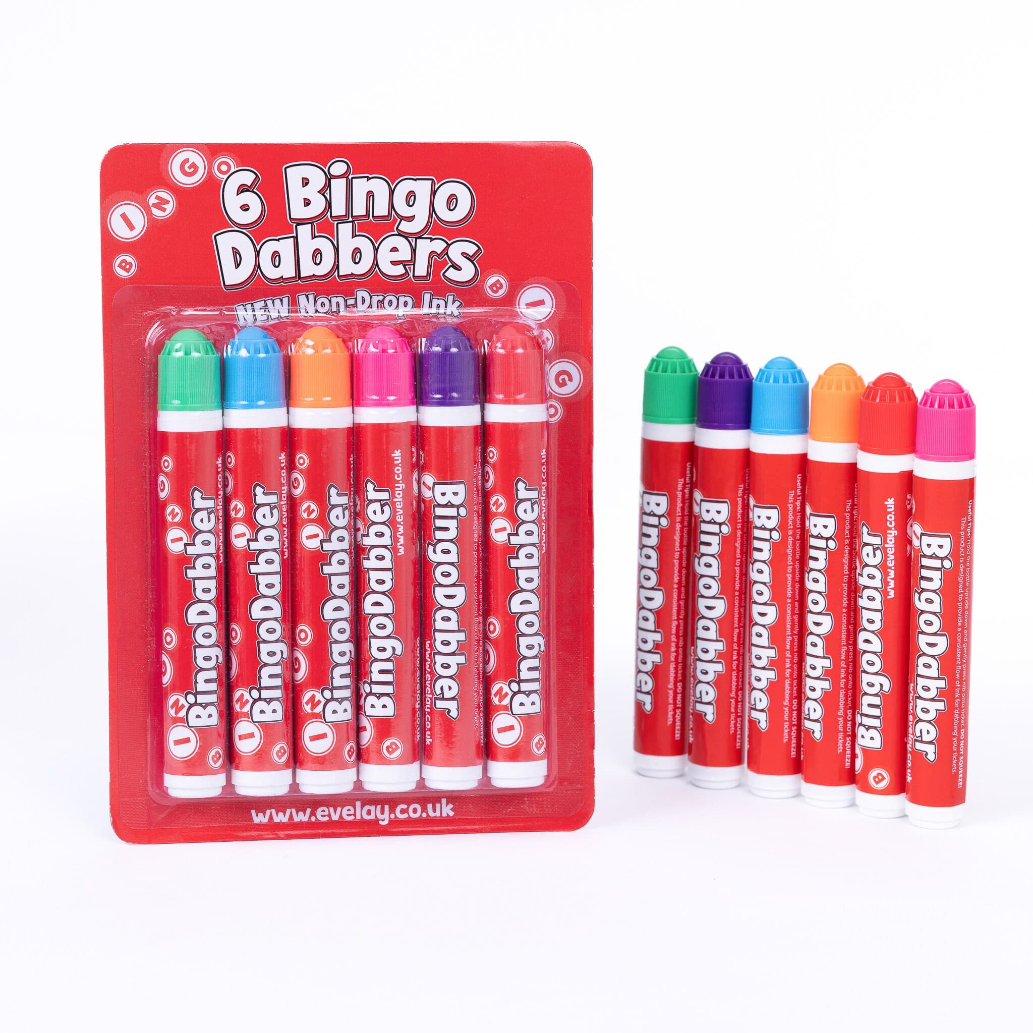 Bingo Board & 6 Mixed Coloured Dabbers Clasp Clip Small Lucky Clip Board - image 3