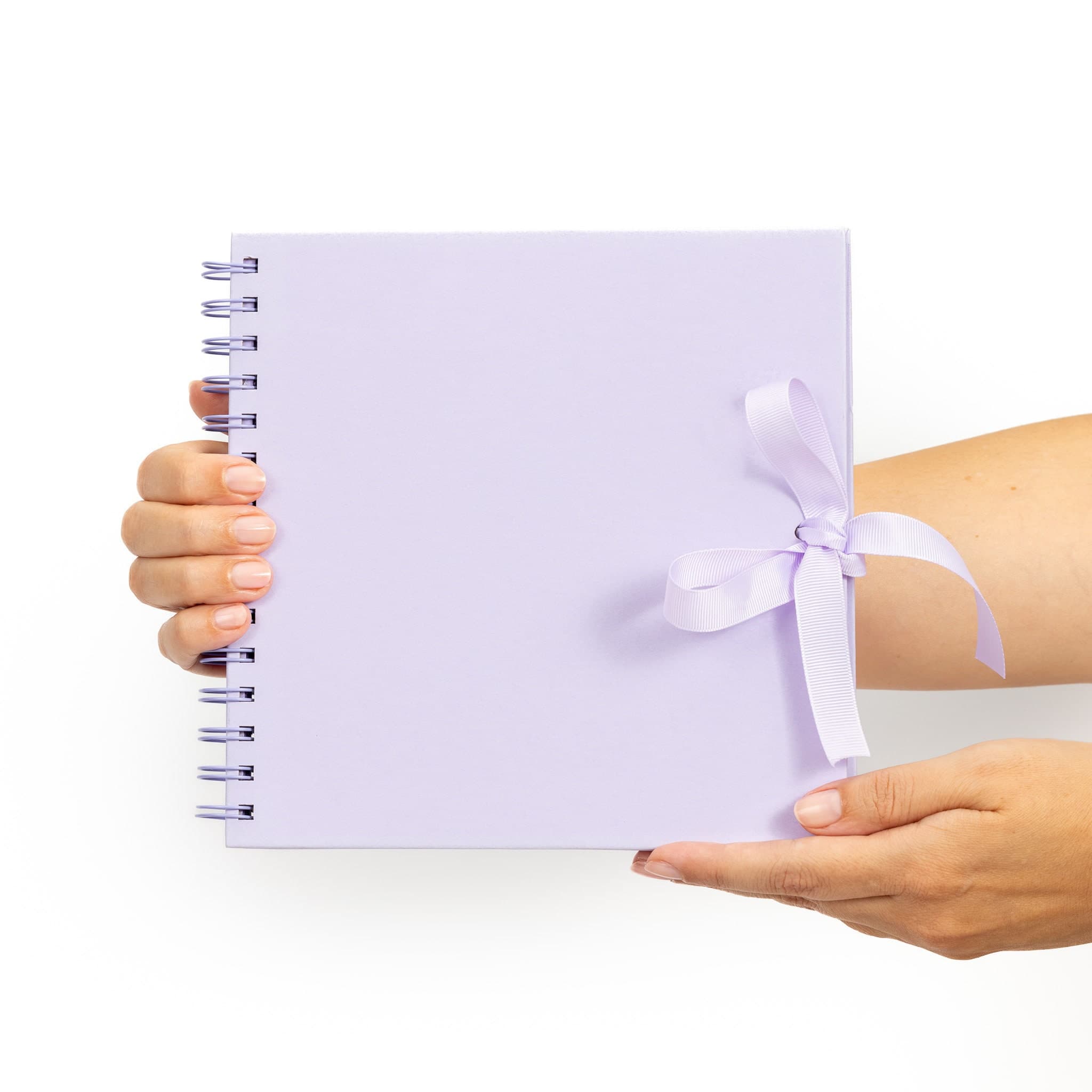 Kraft Paper Scrapbook Album: 8 inch Square Spiral Bound with Ribbon - image 3