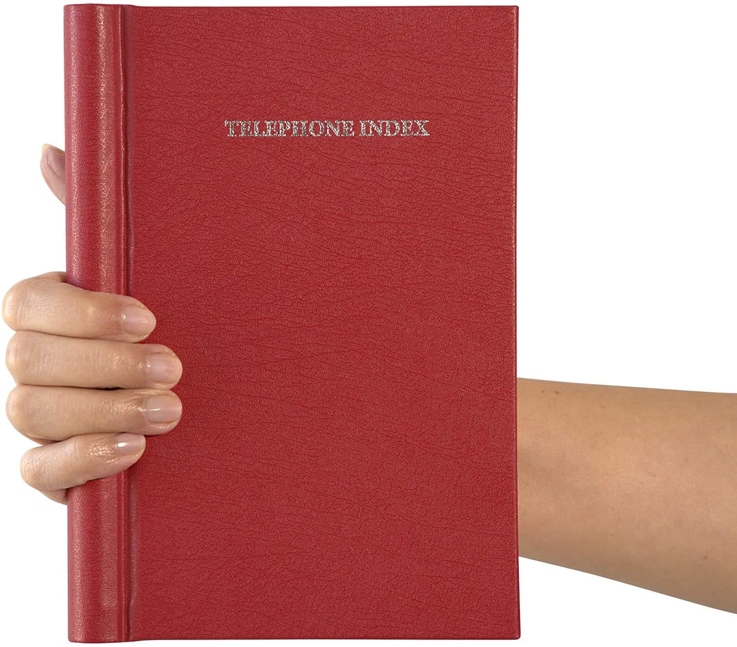 Red Telephone Address Book: A-Z Index, Spiral Design (A5)