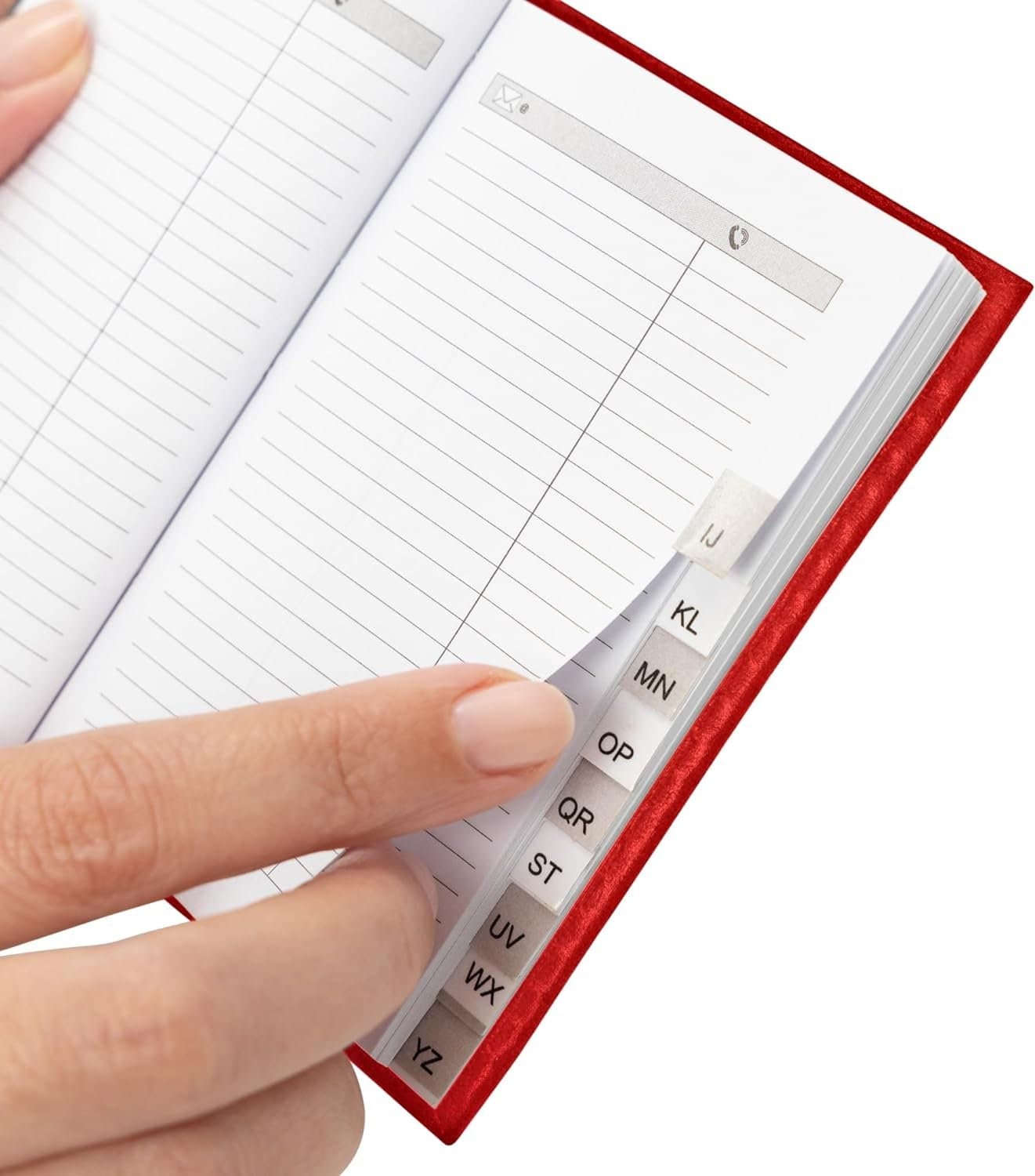 red Address Book Executive Padded Notebook A-Z Pocket - image 4