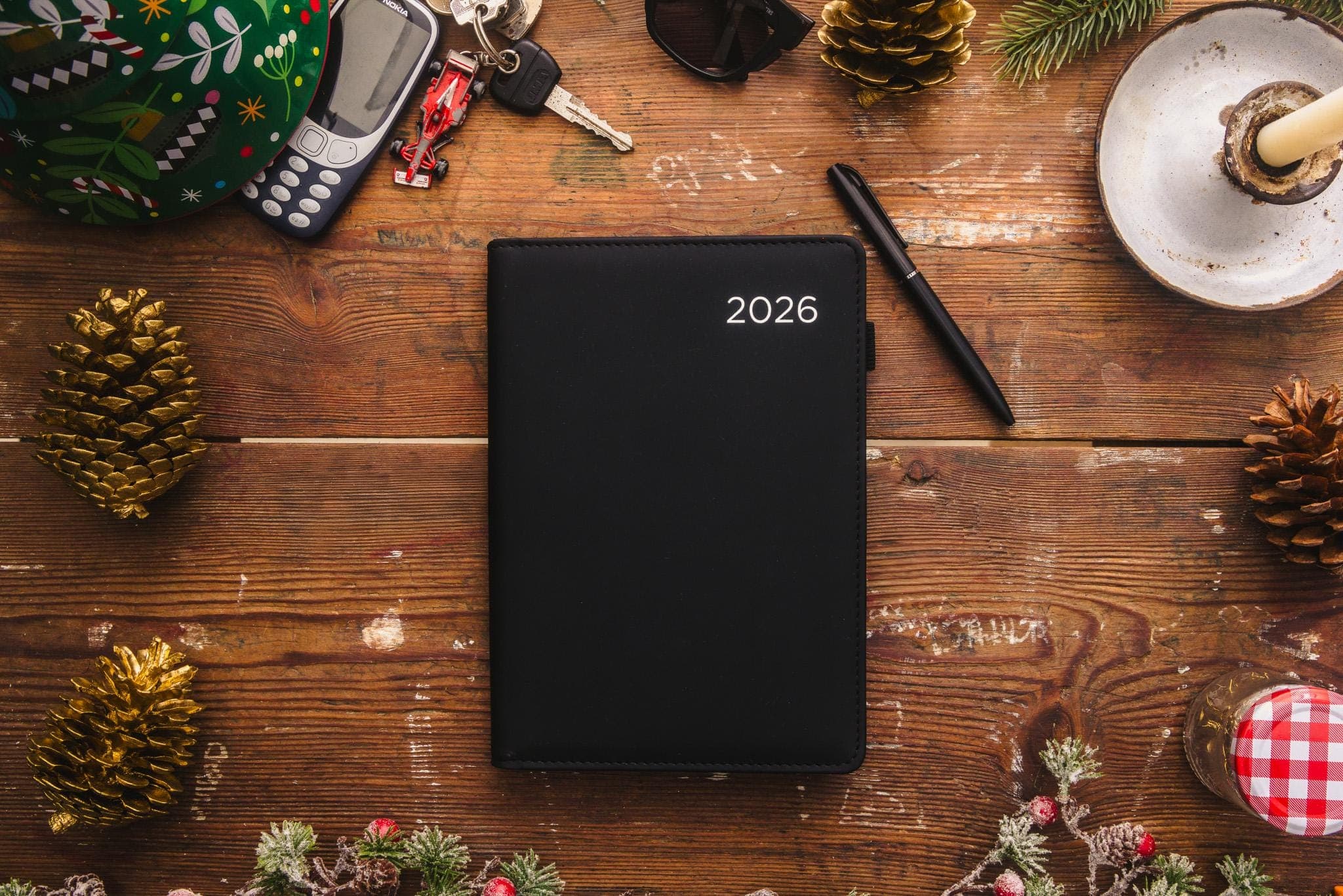 2026 A5 Week to View Diary Premium Organiser with Pen A-Z Address Index Book - image 5