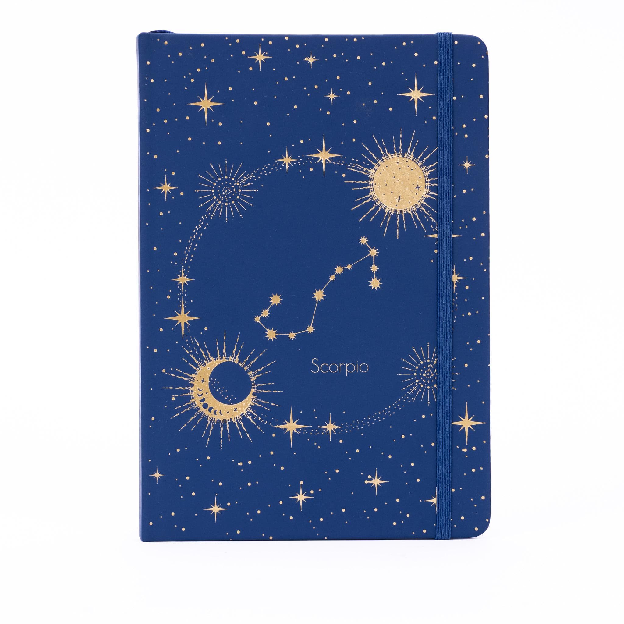 Scorpio Zodiac Notebook: A5 Gold Foil Journal, Faux Leather Hardback - image 3