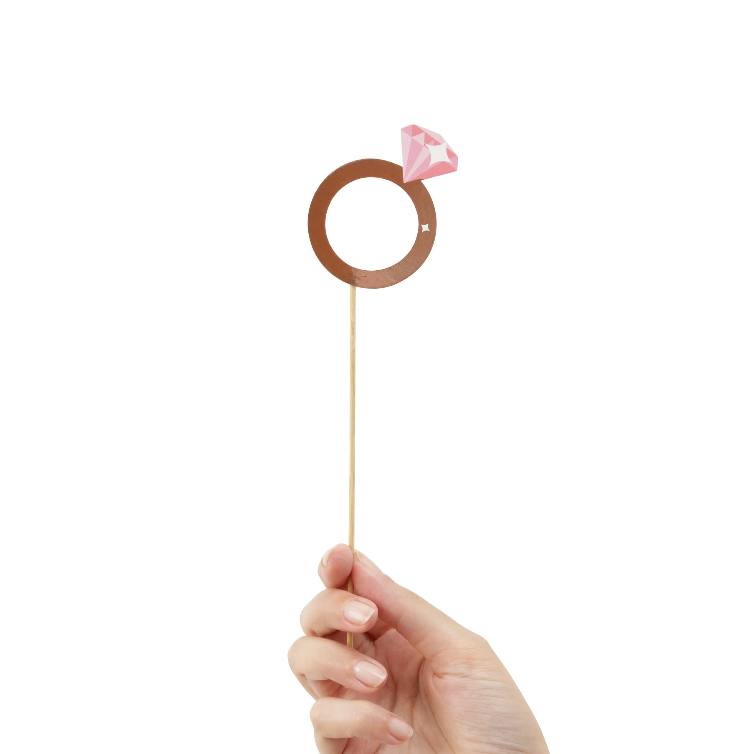 Hen Party Photo Booth Props: Pink & Rose Gold Selfie Props (Set of 10) - image 5