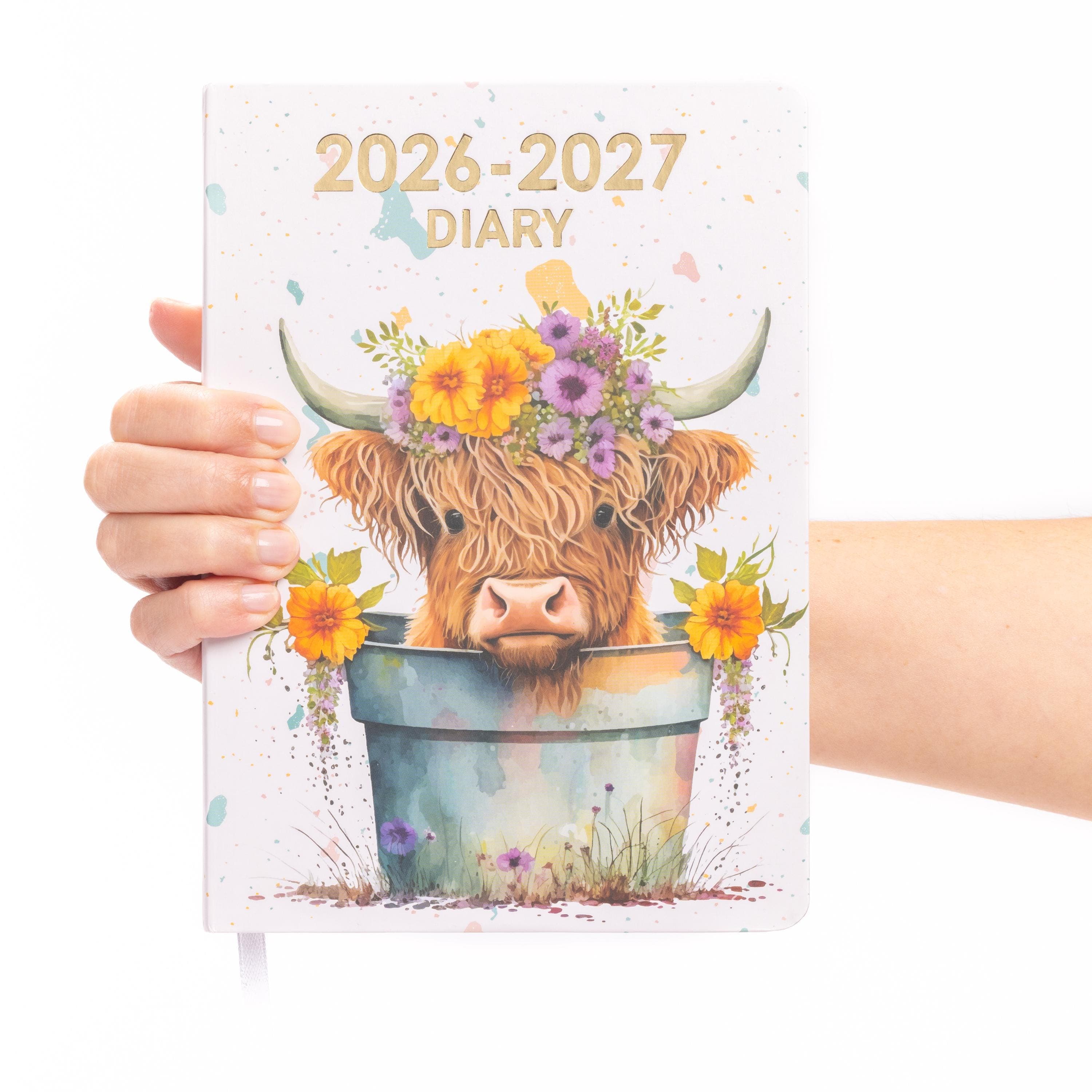 2026 -2027 Academic Diary A5 Day to Page Full Year Planner Desk Hardback