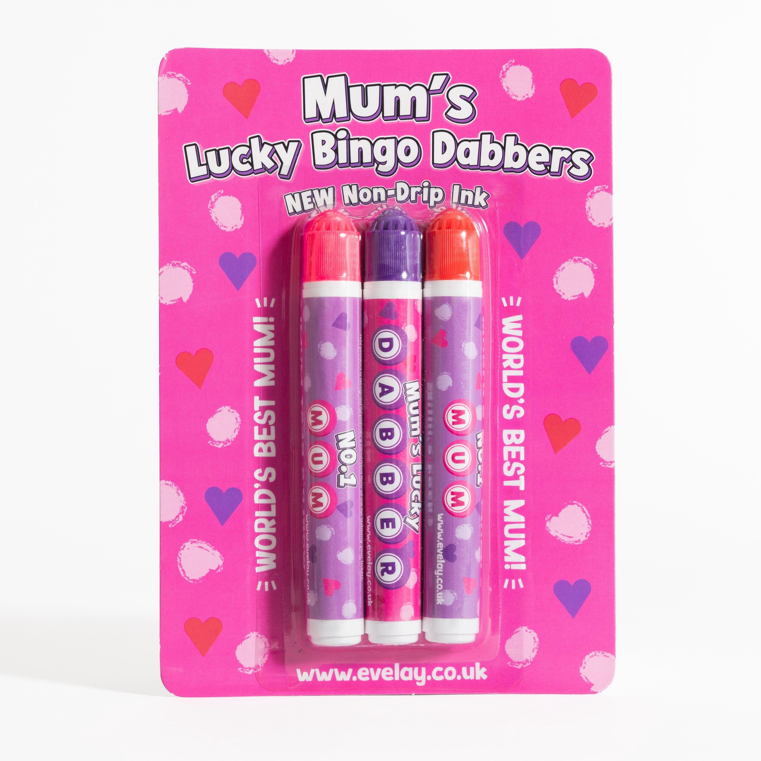 Best Mum Bingo Dabbers, Purple, Pink & Red - 3 Pack