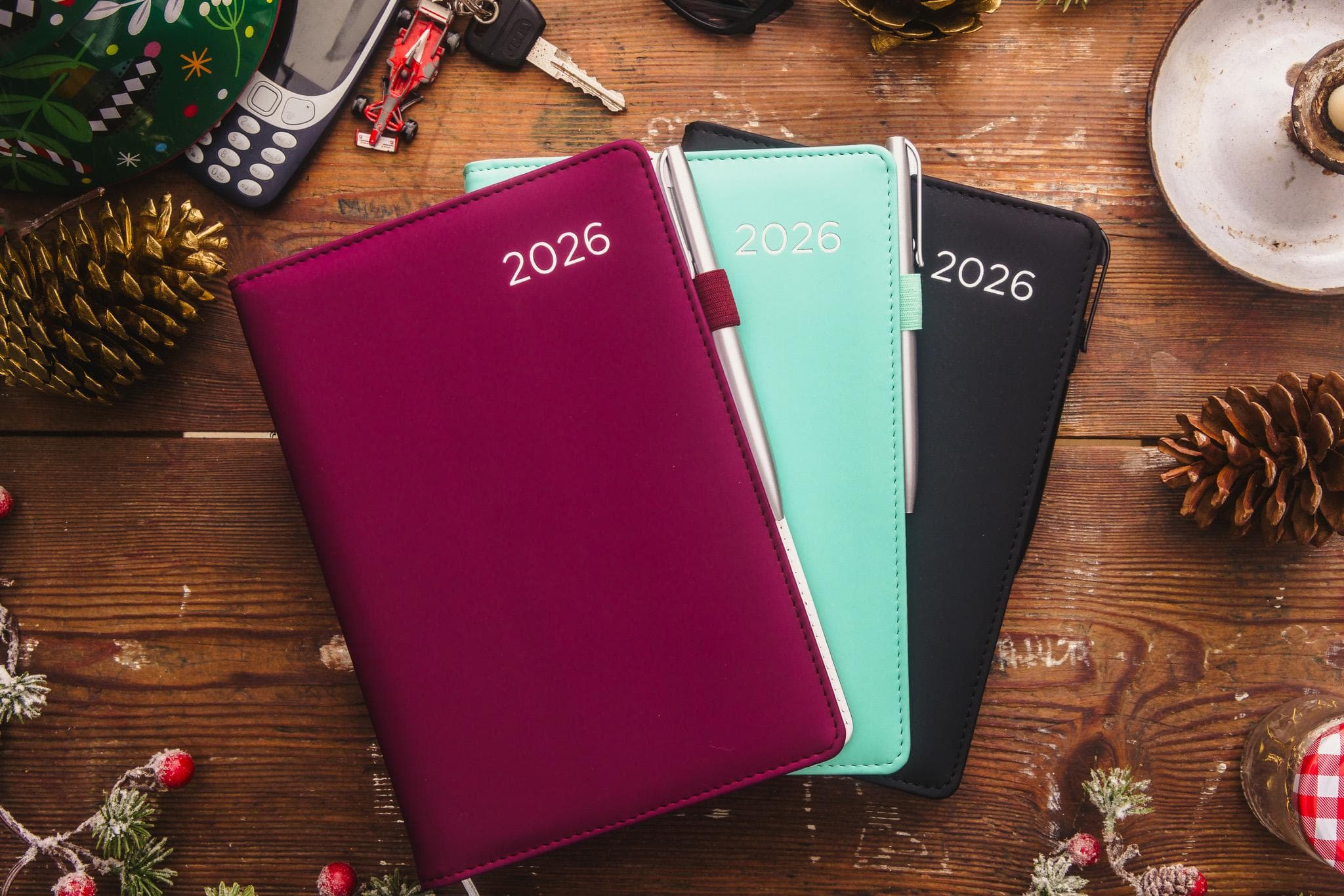 2026 A5 Week to View Diary Premium Organiser with Pen A-Z Address Index Book - image 3