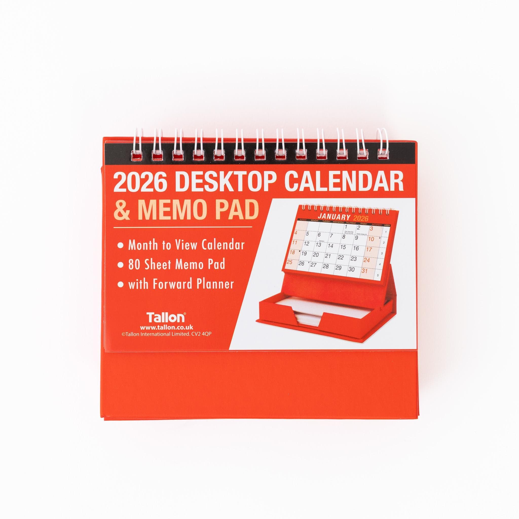 2026 Month To View Stand Up Desk Top Free Standing Calendar Planner & memo Pad - image 3