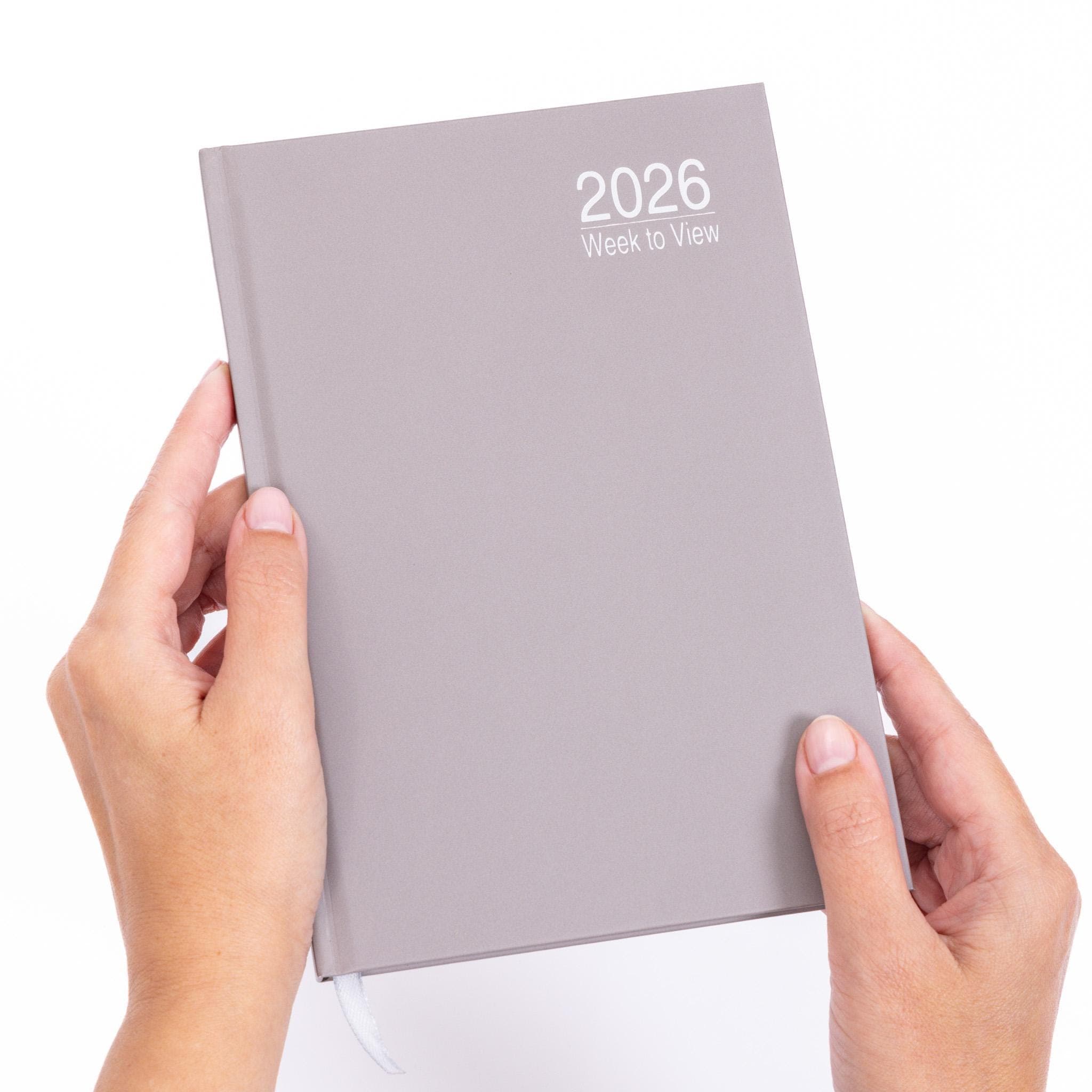 2026 A5 Week To View Diary Full Year Planner Organiser Hardback Cover With Times - image 4
