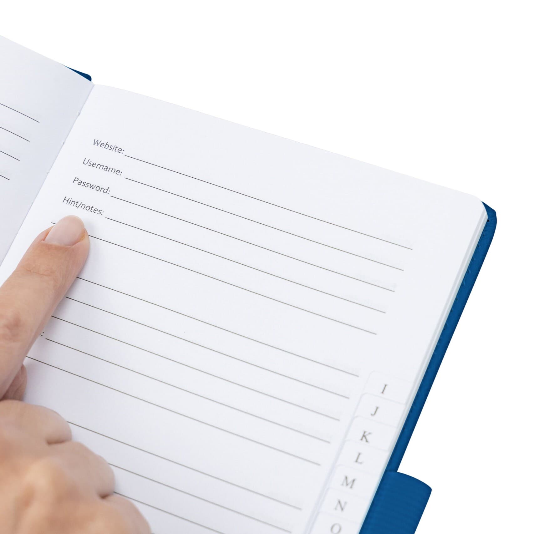 Password Username Book A-Z Index Hard Back A5 Contact Book navy With Pen - image 5