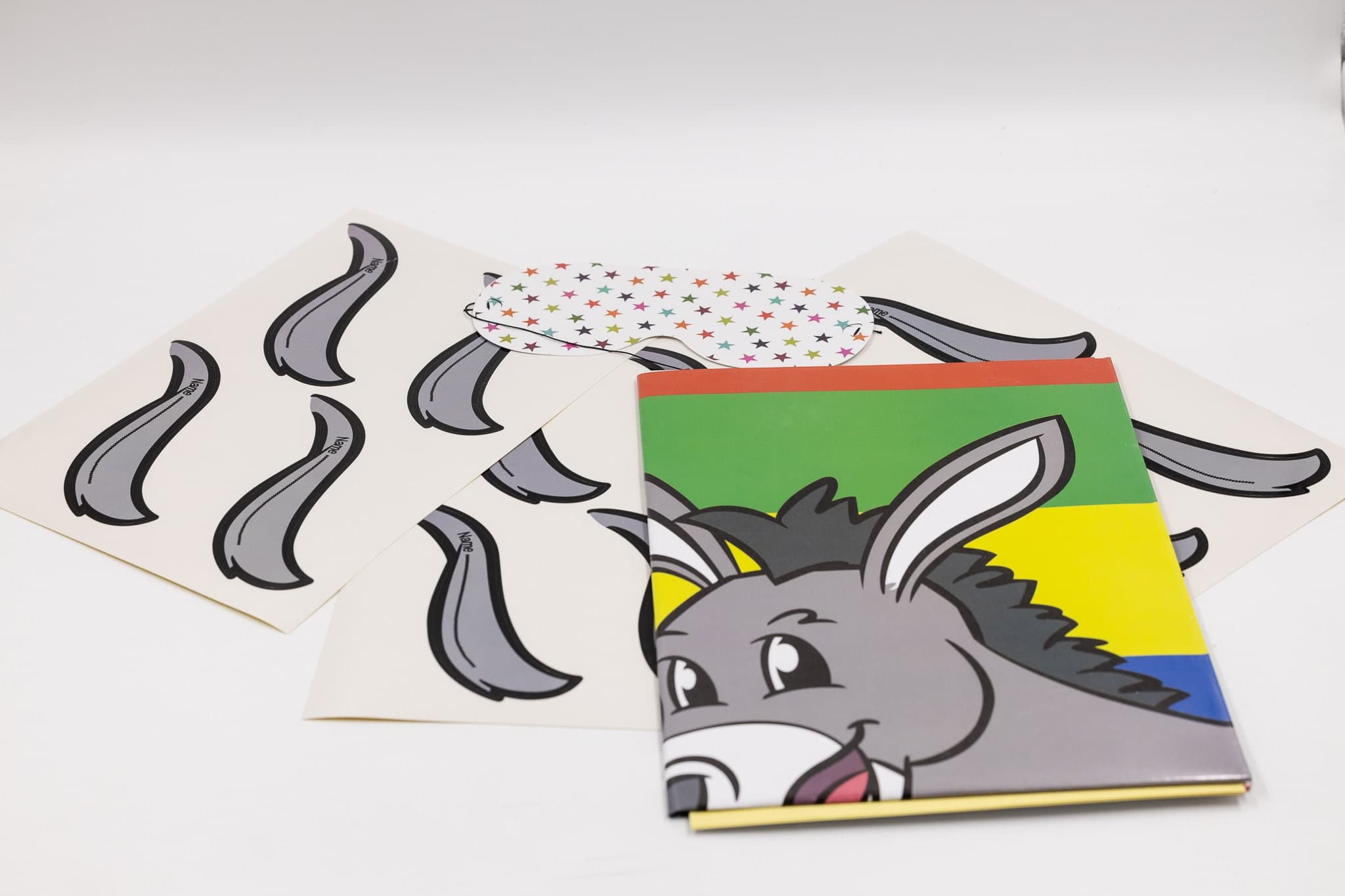 Pin the Tail on the Donkey Party Game A1 Vintage Design with Tail Stickers - image 5