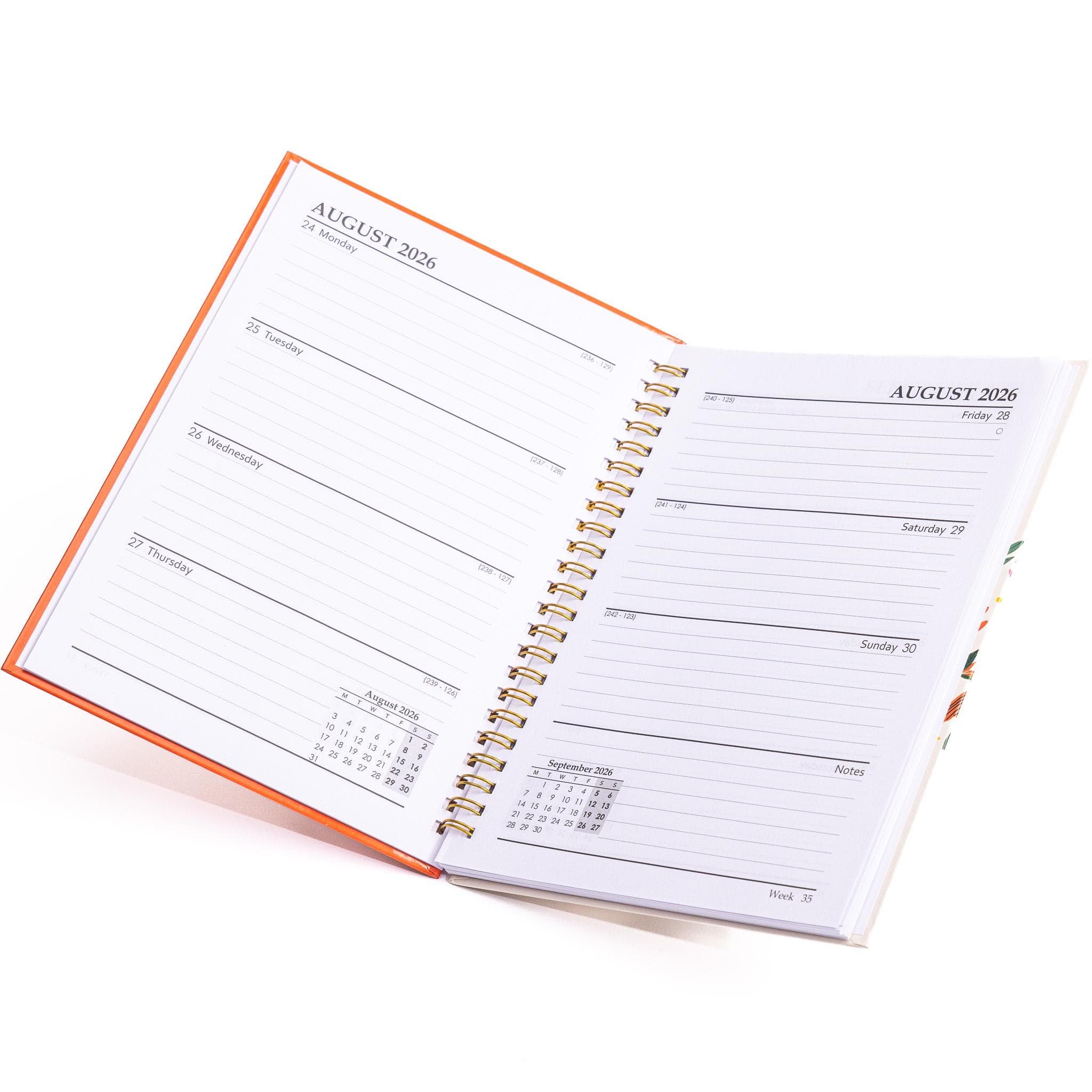 2026-2027 Academic Diary A5 Spiral Week to view School Office Mid Year Hardback - image 3