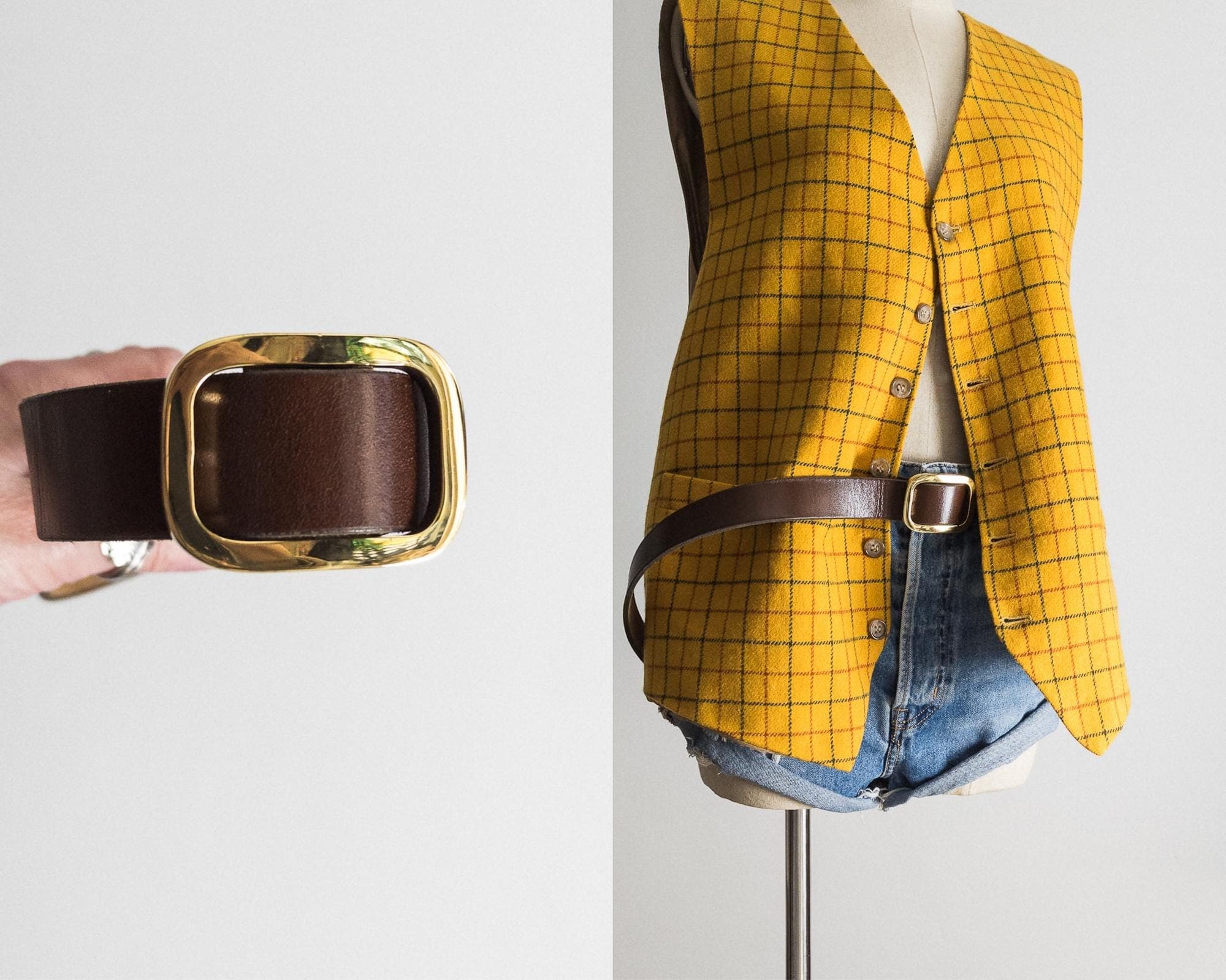 no-hole leather slide belt – earth brown