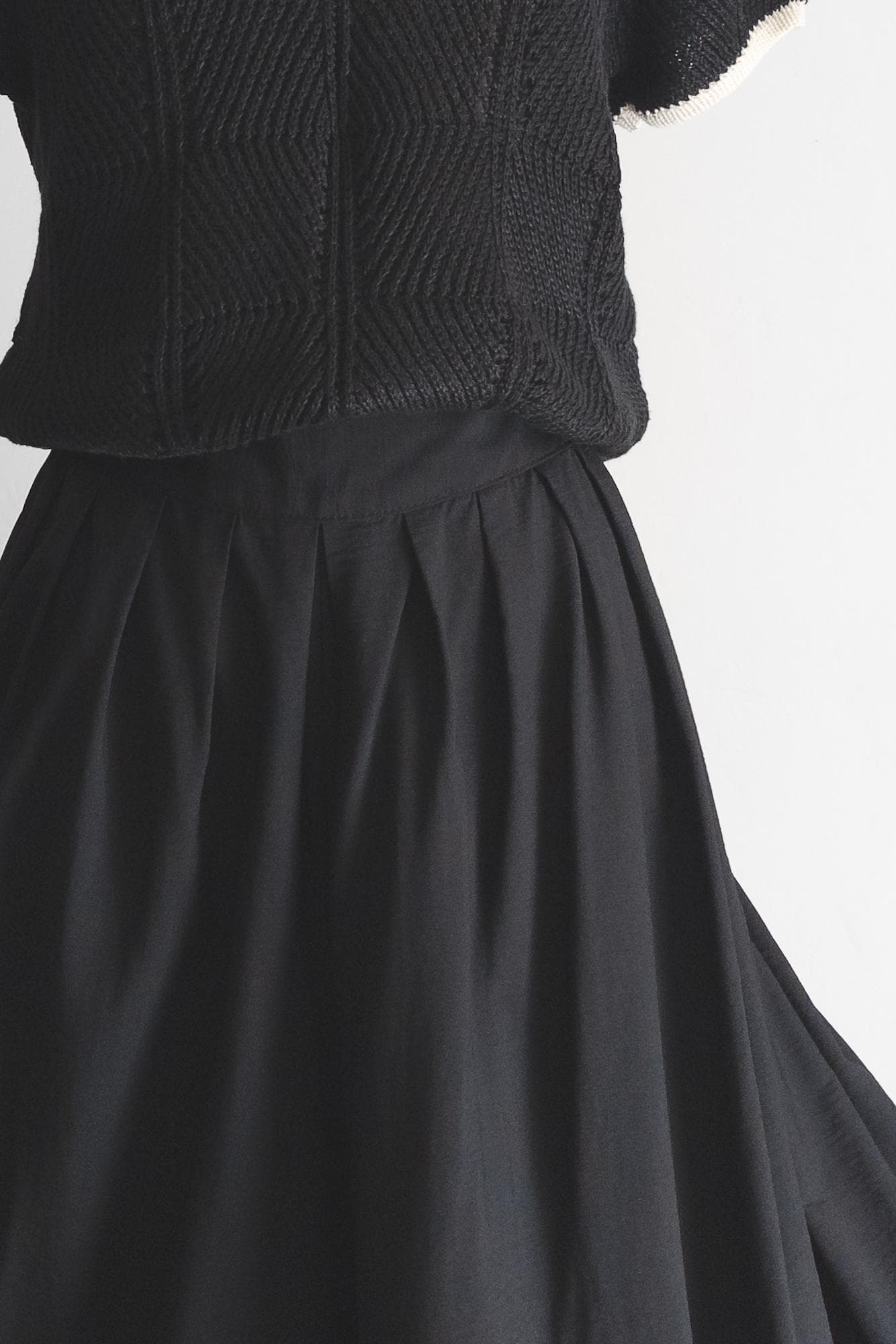vintage 90s ink black culottes m/l - image 4