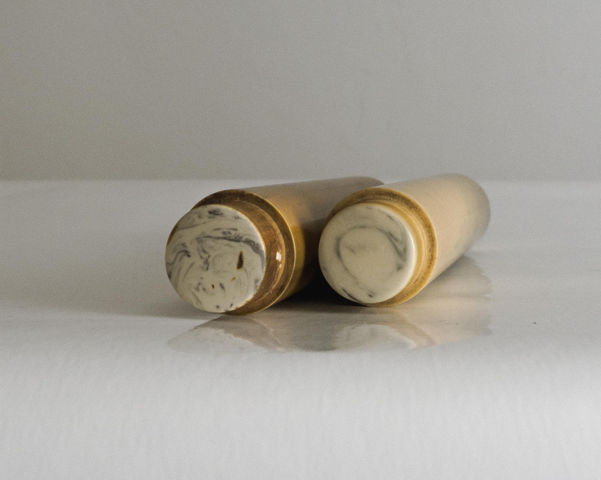vintage 1950s marbled bakelite rod set 2 pcs 121 grams antique german bakelite old rod two doorknobs