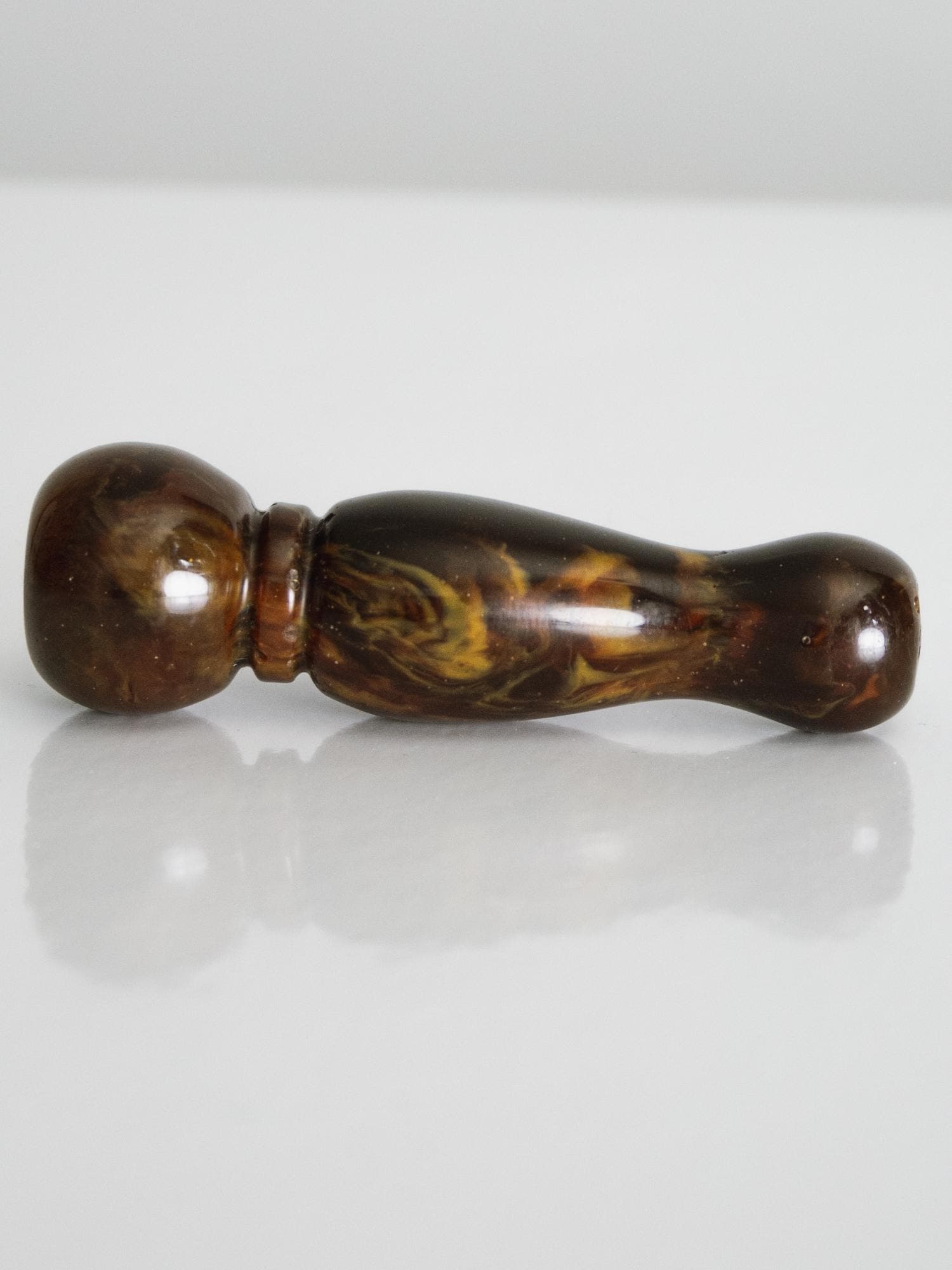 13.8 grams antique bakelite imam (leader) bead, circa 1920s, chocolate toffee marbled - image 5