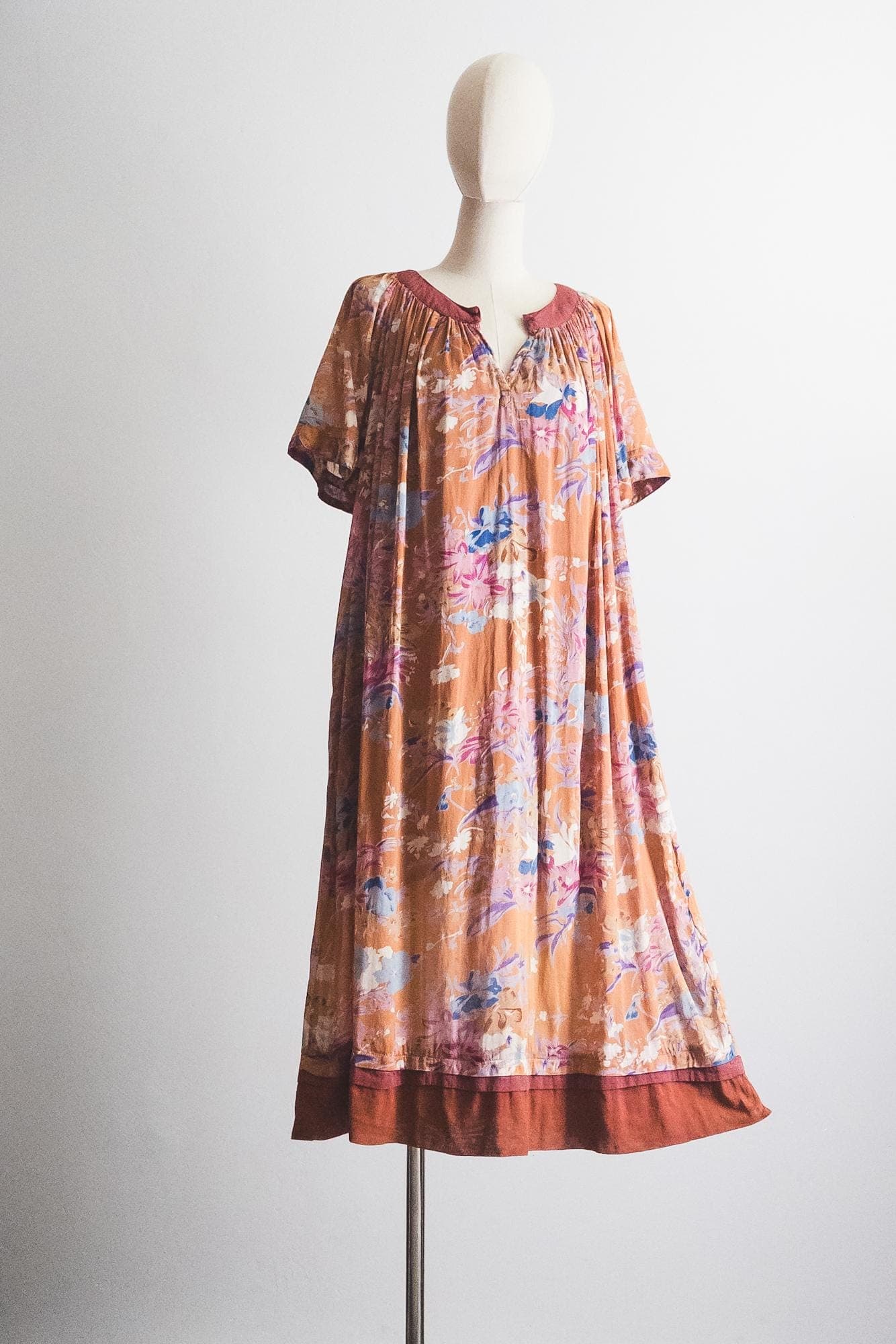 7Os indian hippie peasant nap dress  - small to medium - image 4