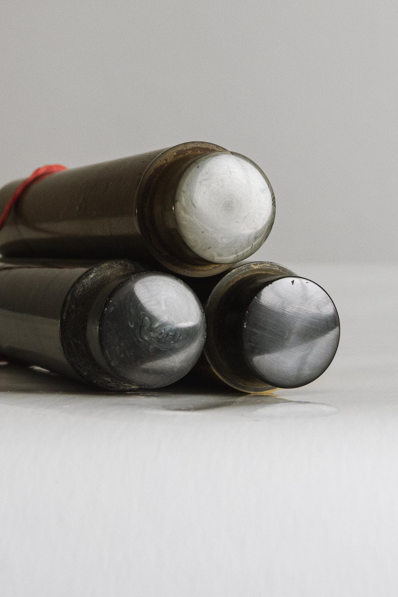vintage 1950s marbled bakelite rod set, 3 pcs, 182 grams antique german bakelite marmled old there doorknobs - image 3