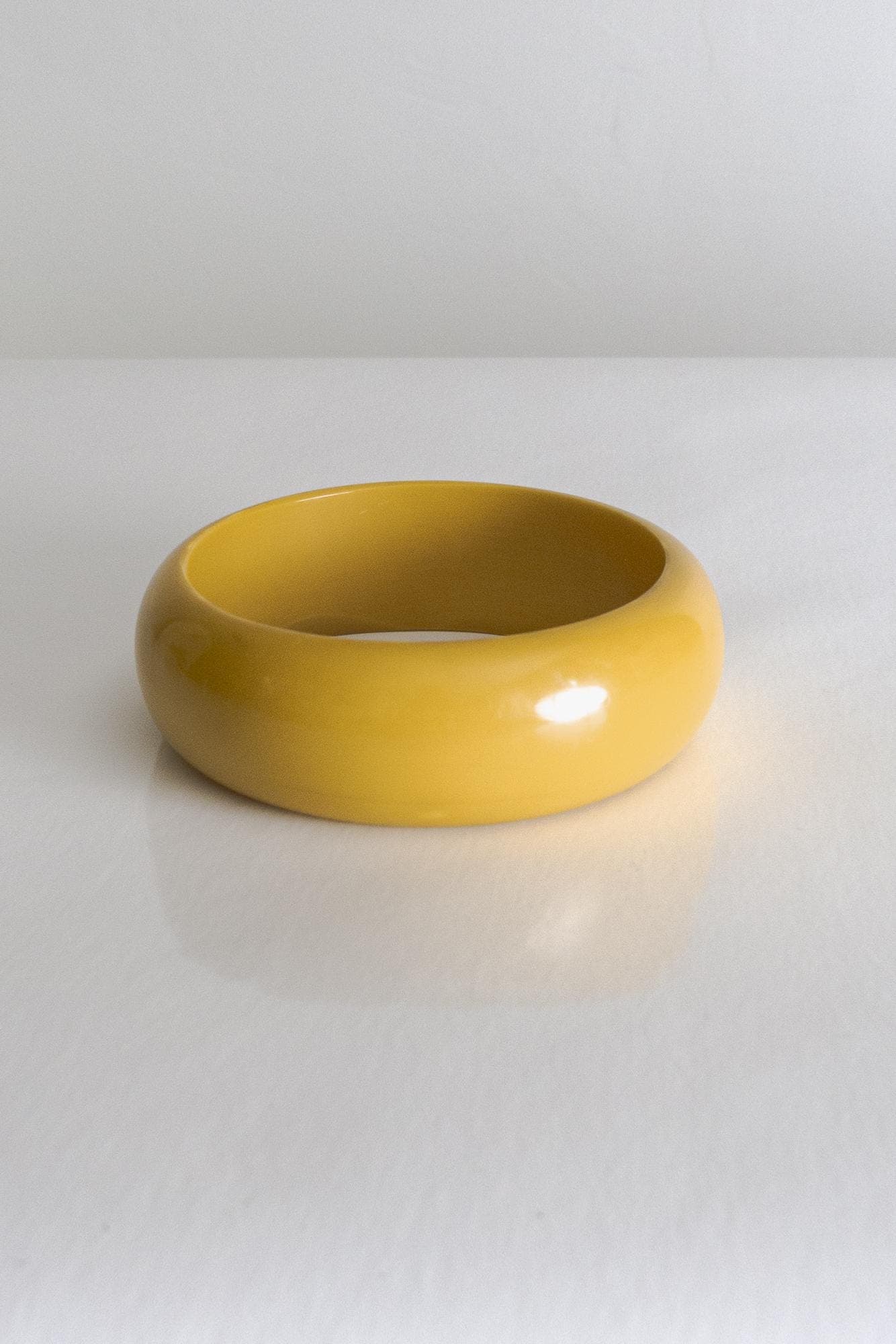 vintage bakelite bangle bracelet butterscotch 1” wide - image 4