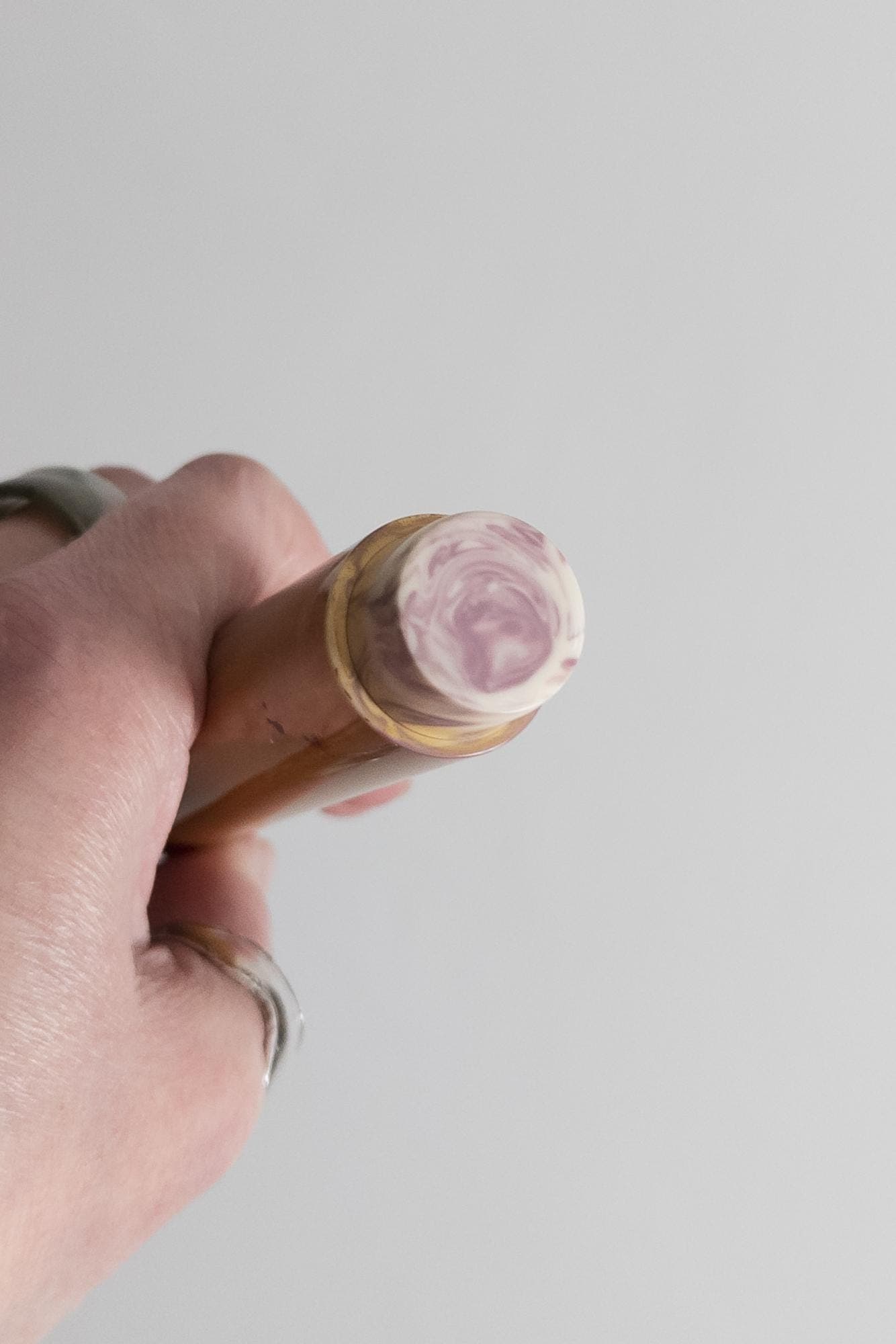 vintage rare pink swirl bakelite rod - image 3