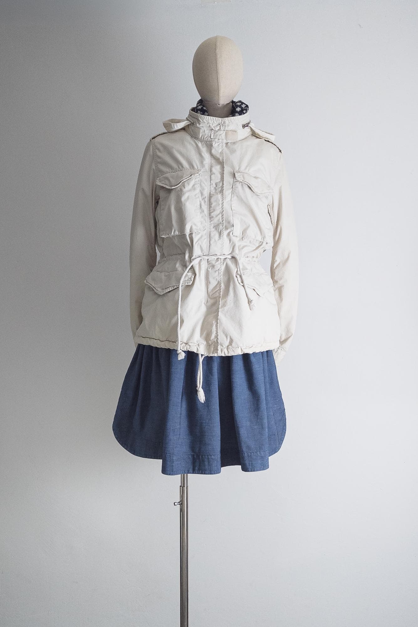 vintage utility jacket with hood - image 5