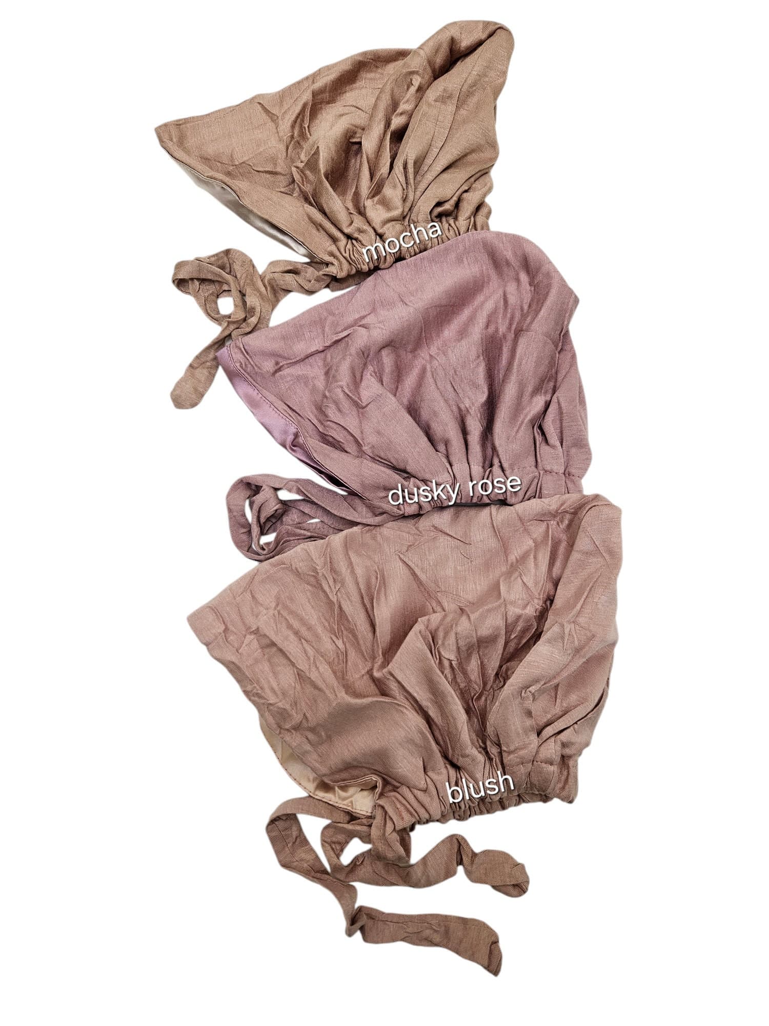 Satin Lined Tie Back Bonnet, Hijab Underscarf, Chemo Cap - image 4