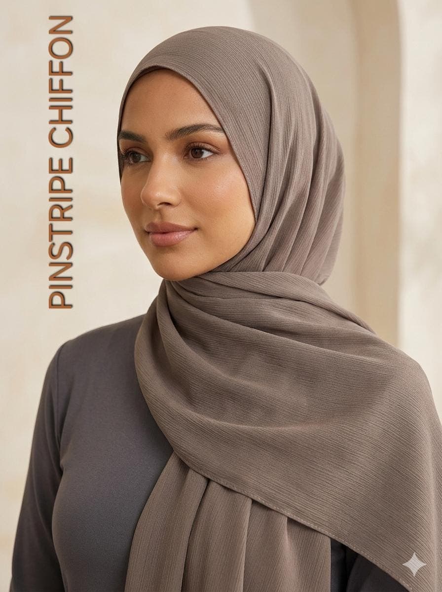 New Crinkle Chiffon Elegant Pinstripe Chiffon Hijab 170x70cm