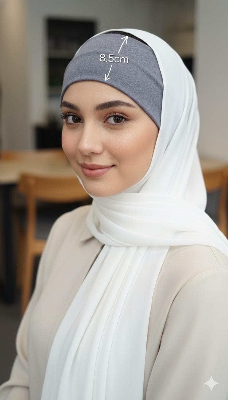 New women ladies under scarf hijab headband sports cap band 8.5cm width elegant fit super absorbent all-day comfort suitable for all