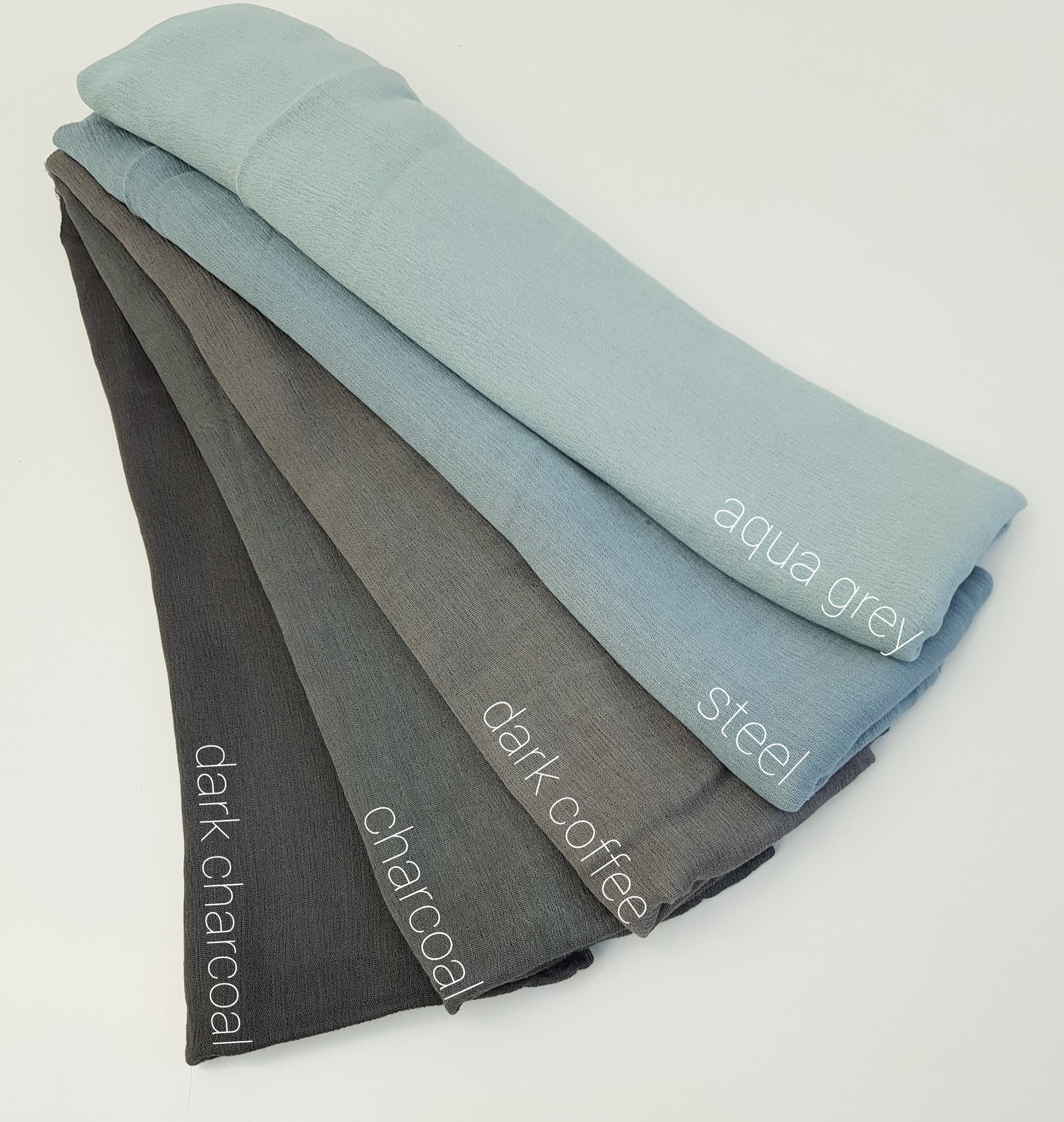 New Premium RAYON VOGUE Crinkle crimp Plain Hijab Maxi Scarf Headscarf Ruffle - image 5