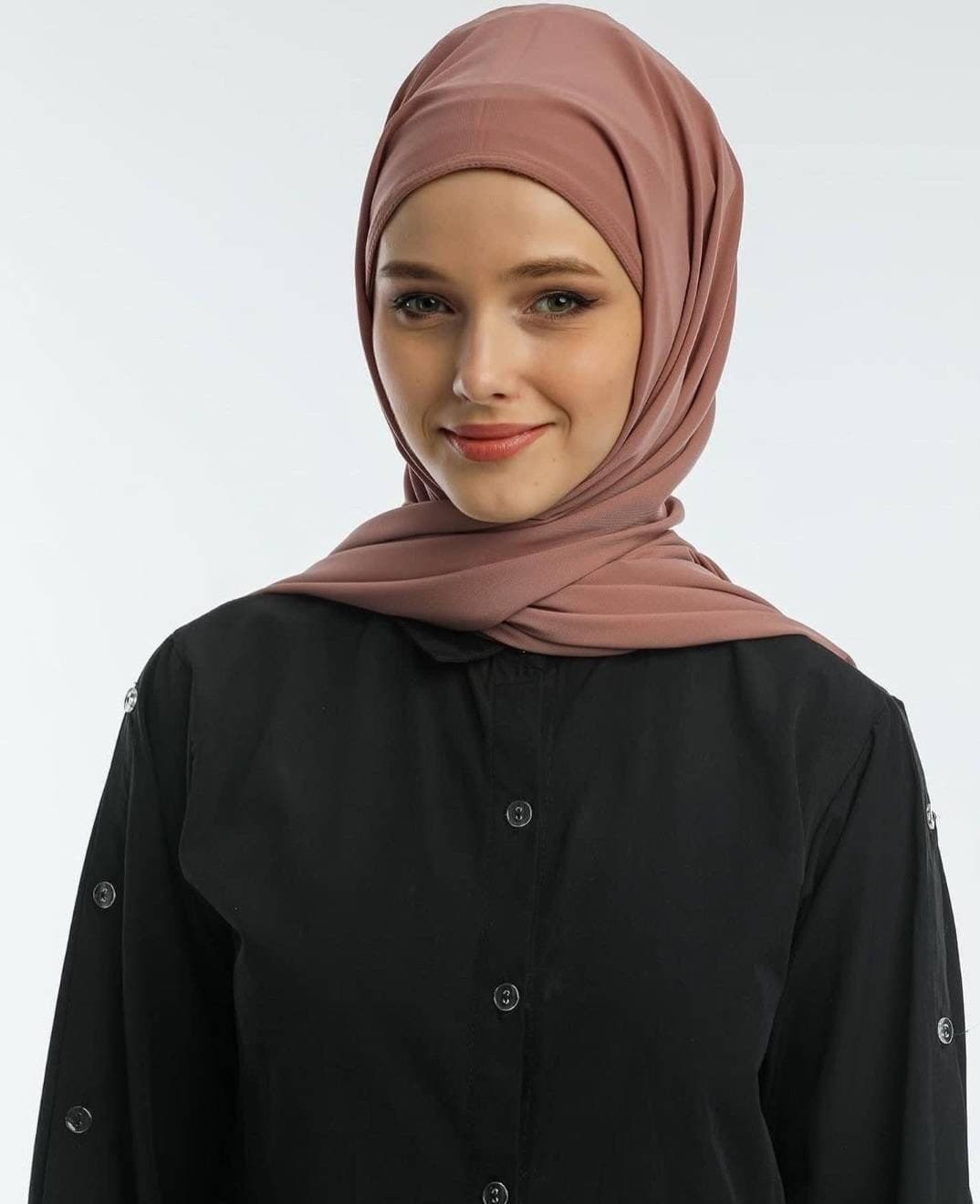 Made in Turkey Instant Chiffon Hijab Scarf with Attached Inner Cap - image 4