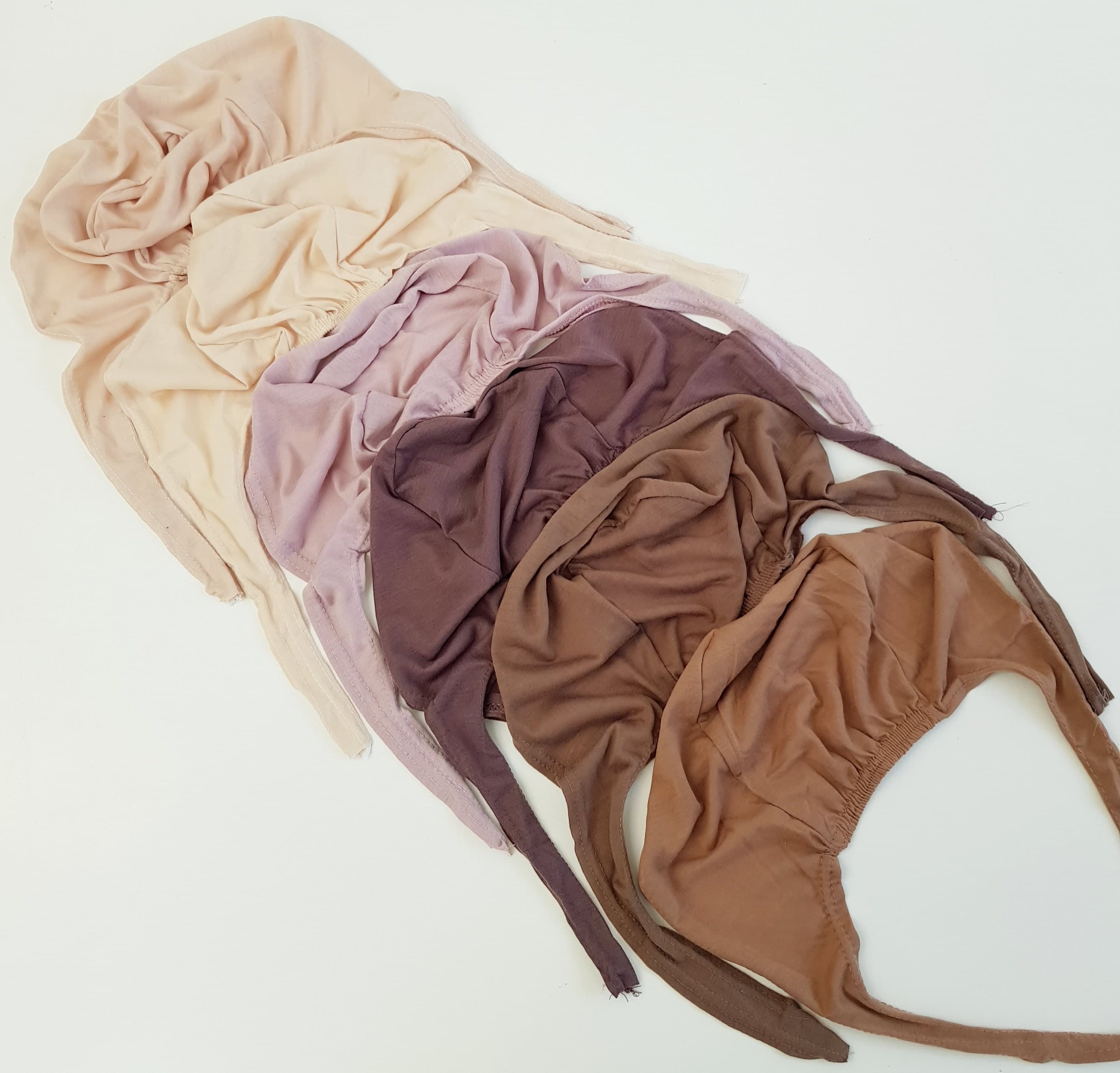 TIE BACK BONNET Cap Premium Hijab Scarf Chemo Underscarf Excellent for Gripping