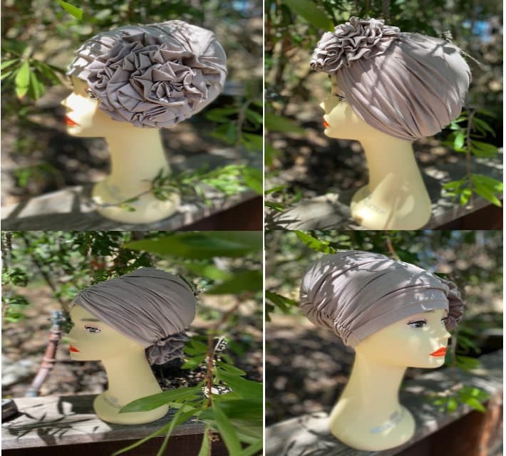 Gorgeous 3-in-1 Rose Flower Turban - Snood Tichel Hijab Sinar Chemo