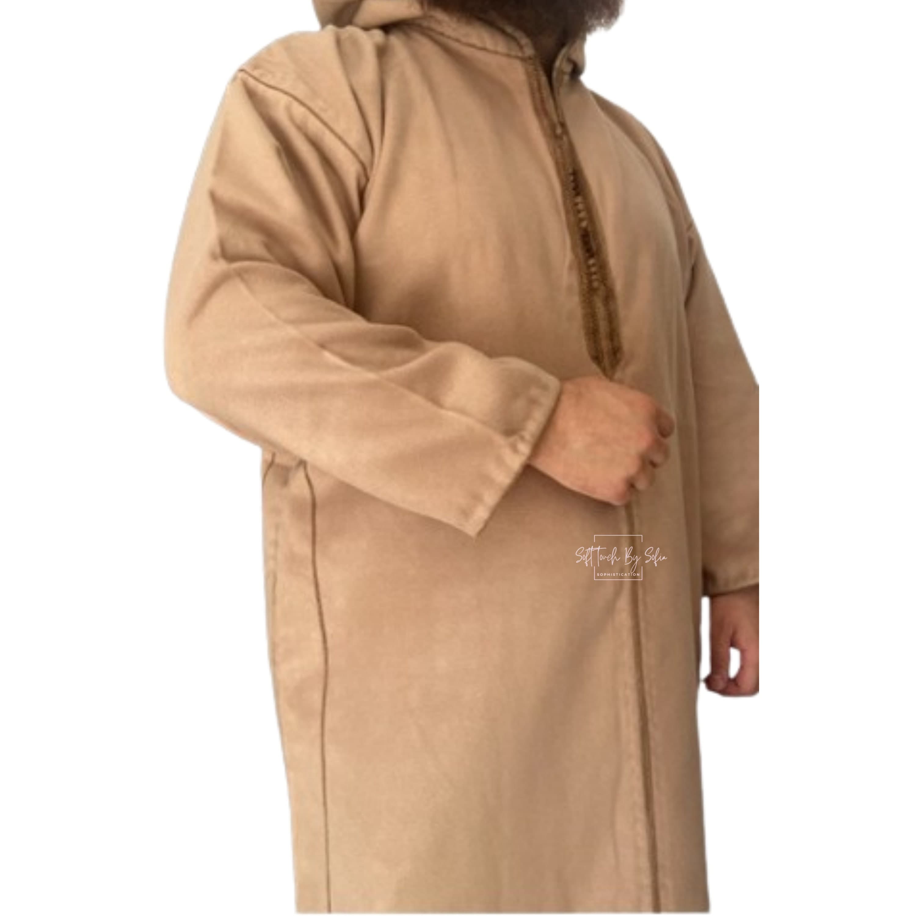 winter hooded thobe ,Moroccan wool djellaba ,coat men - image 5