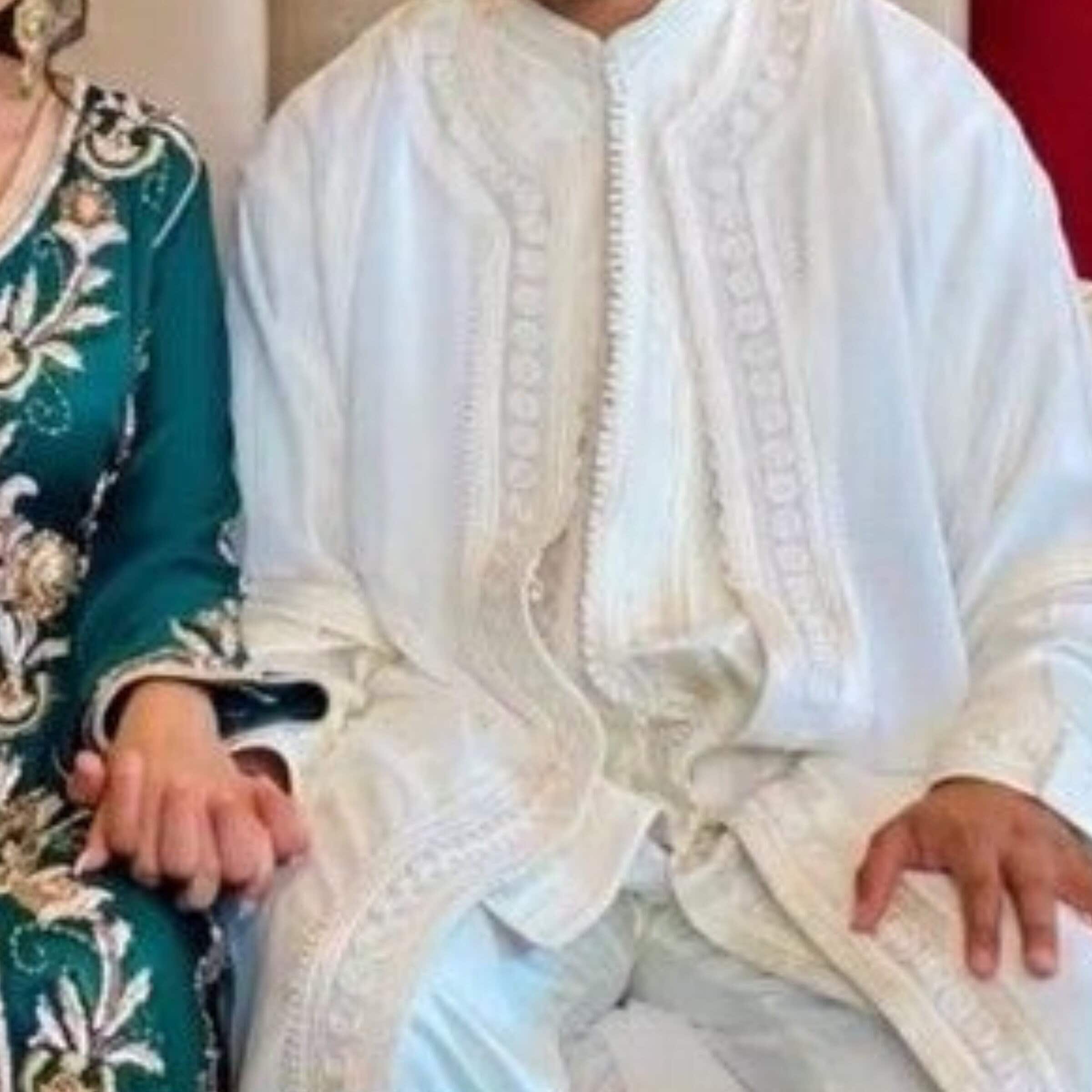 jabador men ,3 piece groom outfit, Moroccan kaftan for wedding