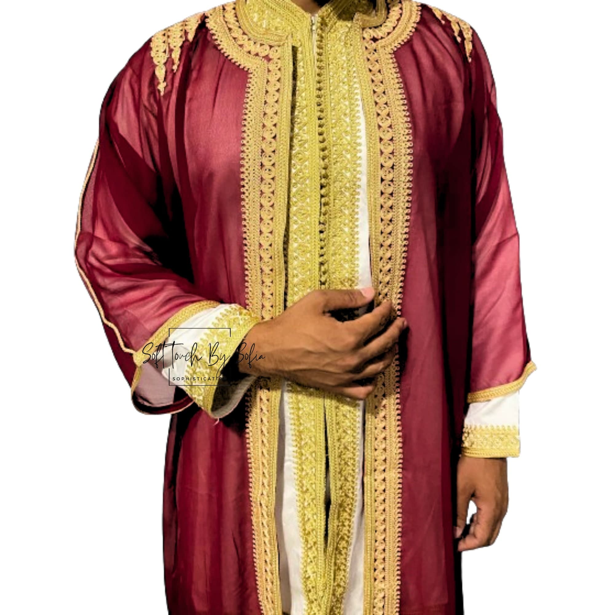 jabador ,Moroccan kaftan men, groom outfit,3 pieces set for wedding