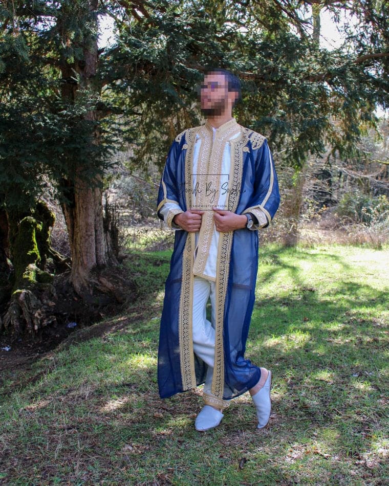 Moroccan Jabador ,3-Piece Kaftan Outfit for Men's Wedding - image 5