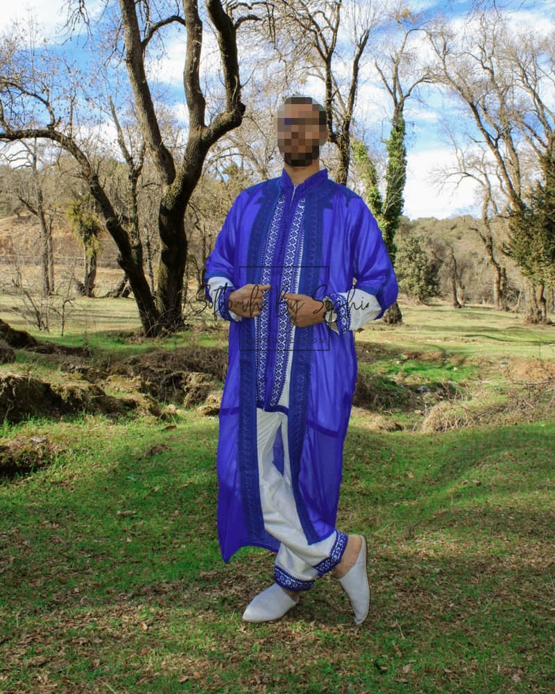 jabador homme , Wedding Kaftan Groom Outfit, Nikkah Islamic Clothing, Moroccan Kaftan Men - image 4