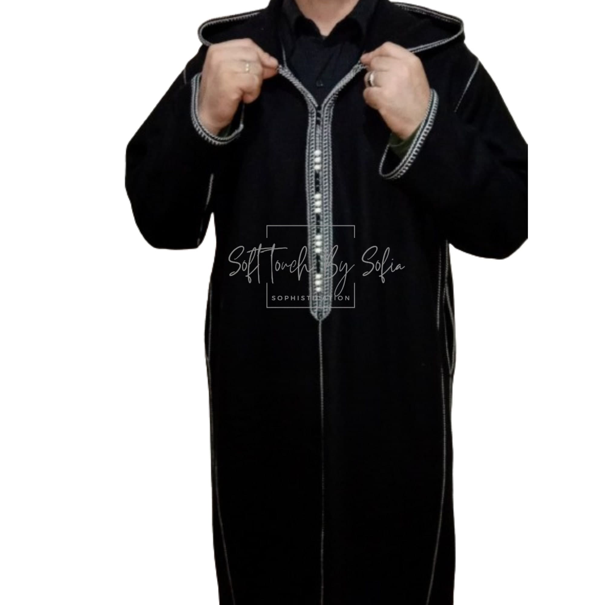 winter hooded thobe ,Moroccan wool djellaba ,coat men - image 3