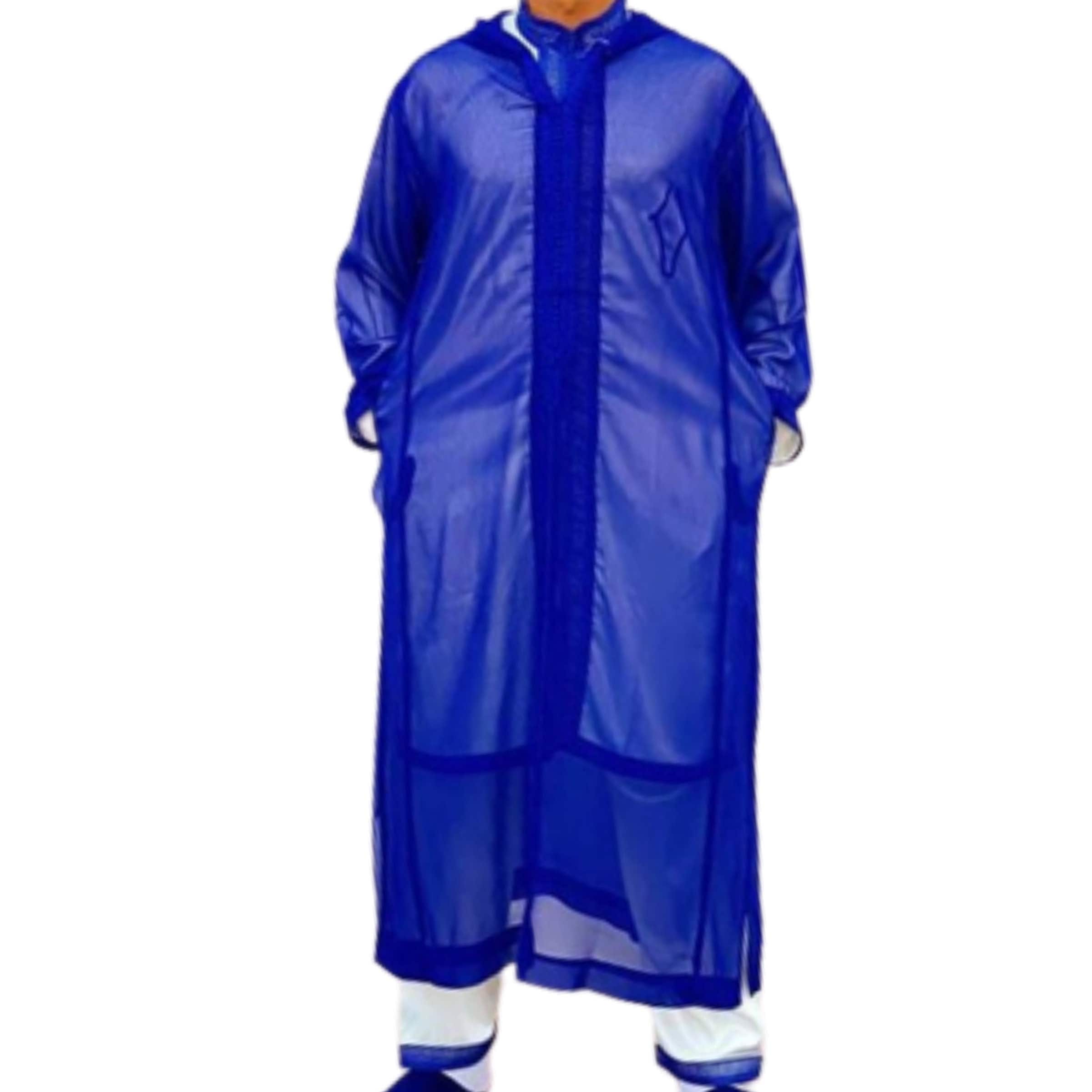 Transparent Moroccan djellaba with jabador men , 3 pieces  kaftan for wedding