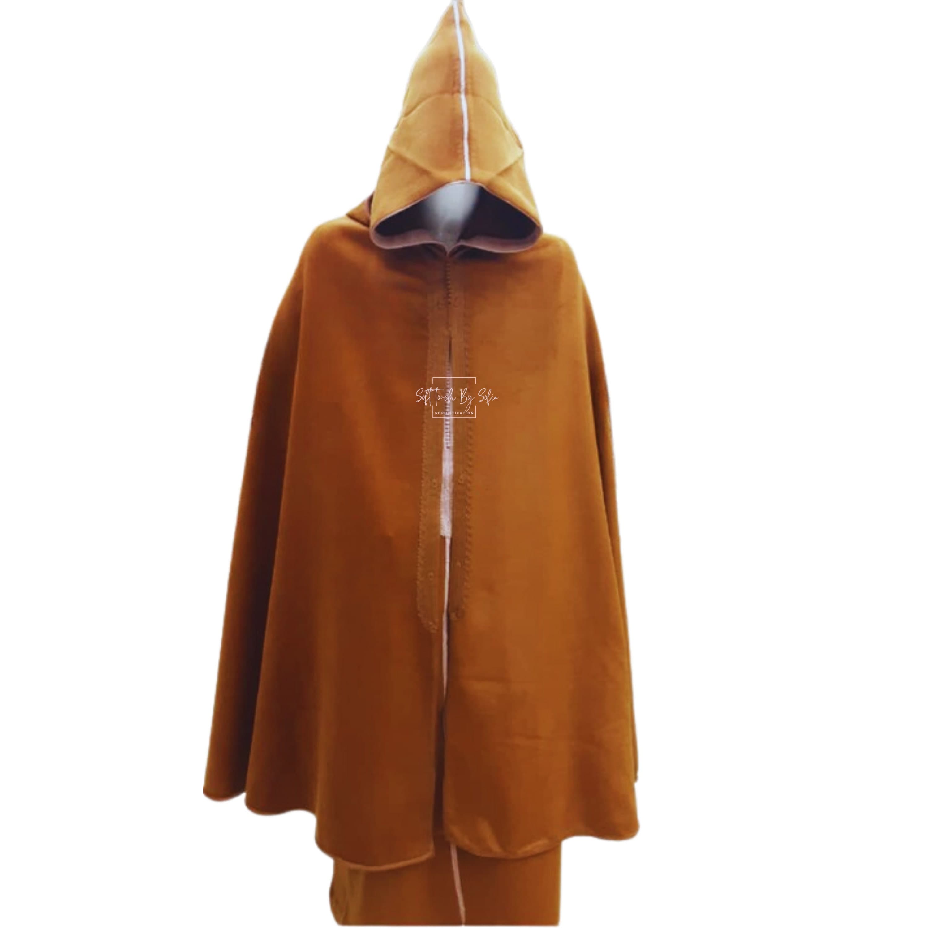 Moroccan Wool Djellaba ,Cozy Thobe , Hooded Cloak Set