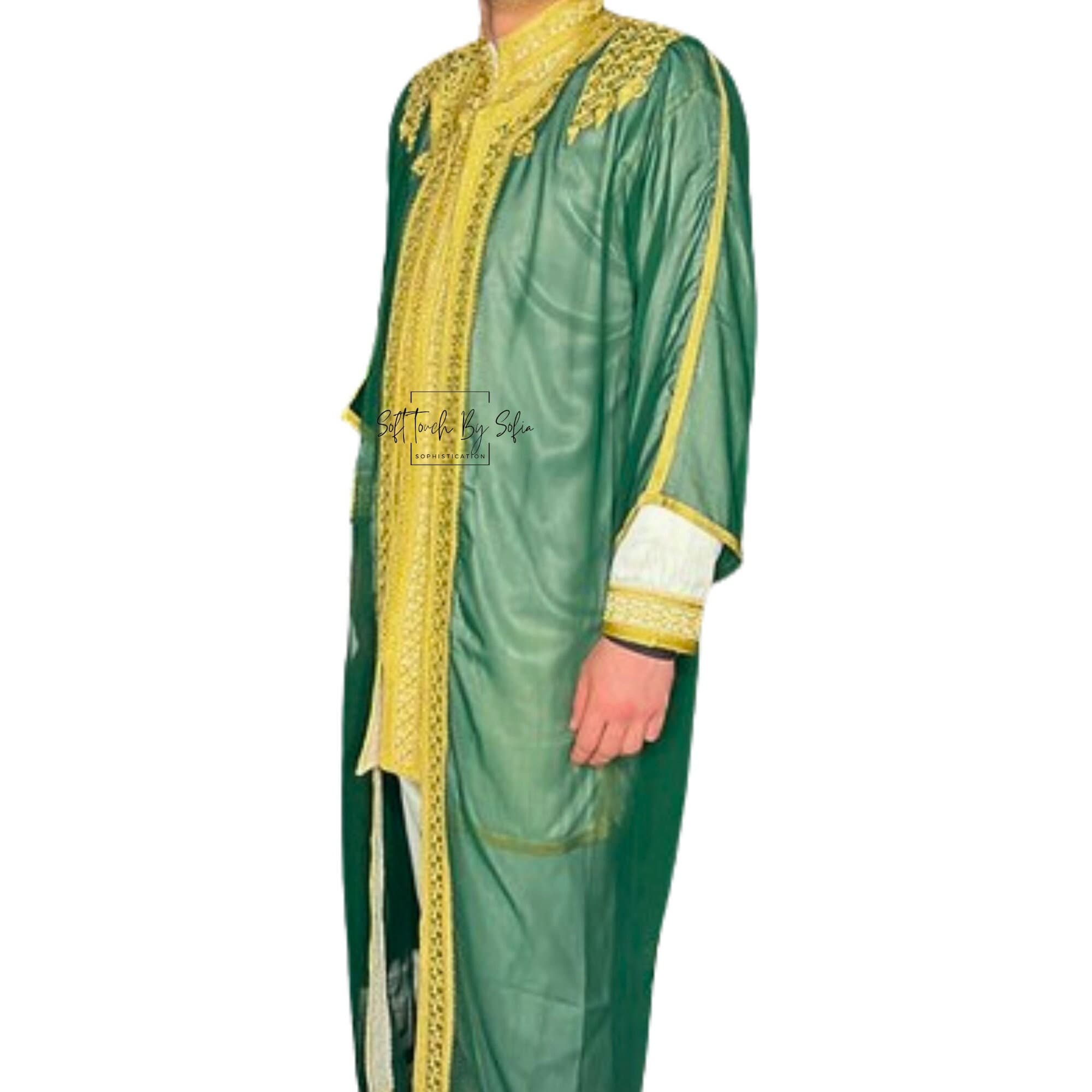 jabador ,Moroccan kaftan men, groom outfit,3 pieces set for wedding