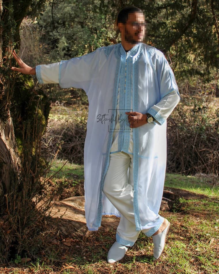jabador homme , Wedding Kaftan Groom Outfit, Nikkah Islamic Clothing, Moroccan Kaftan Men - image 5
