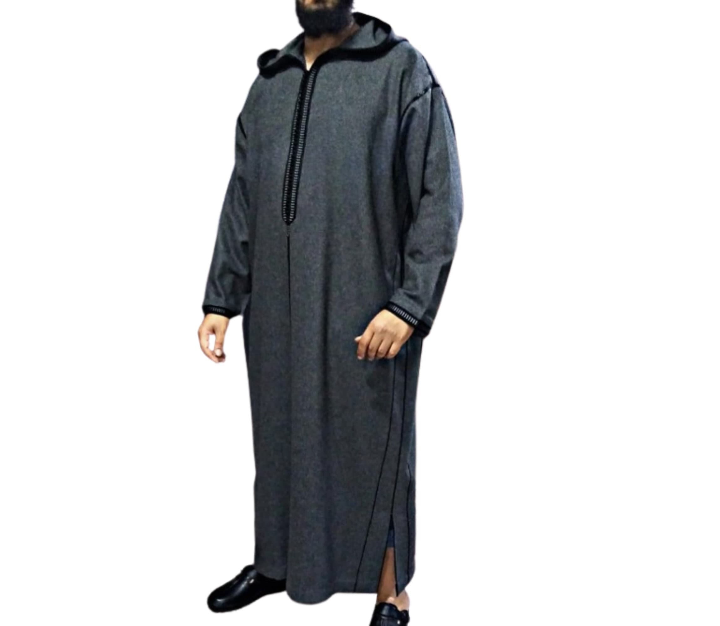 Winter Hooded Thobe: Traditional Moroccan Wool Djellaba and Warm Wool Coat for Men - image 3