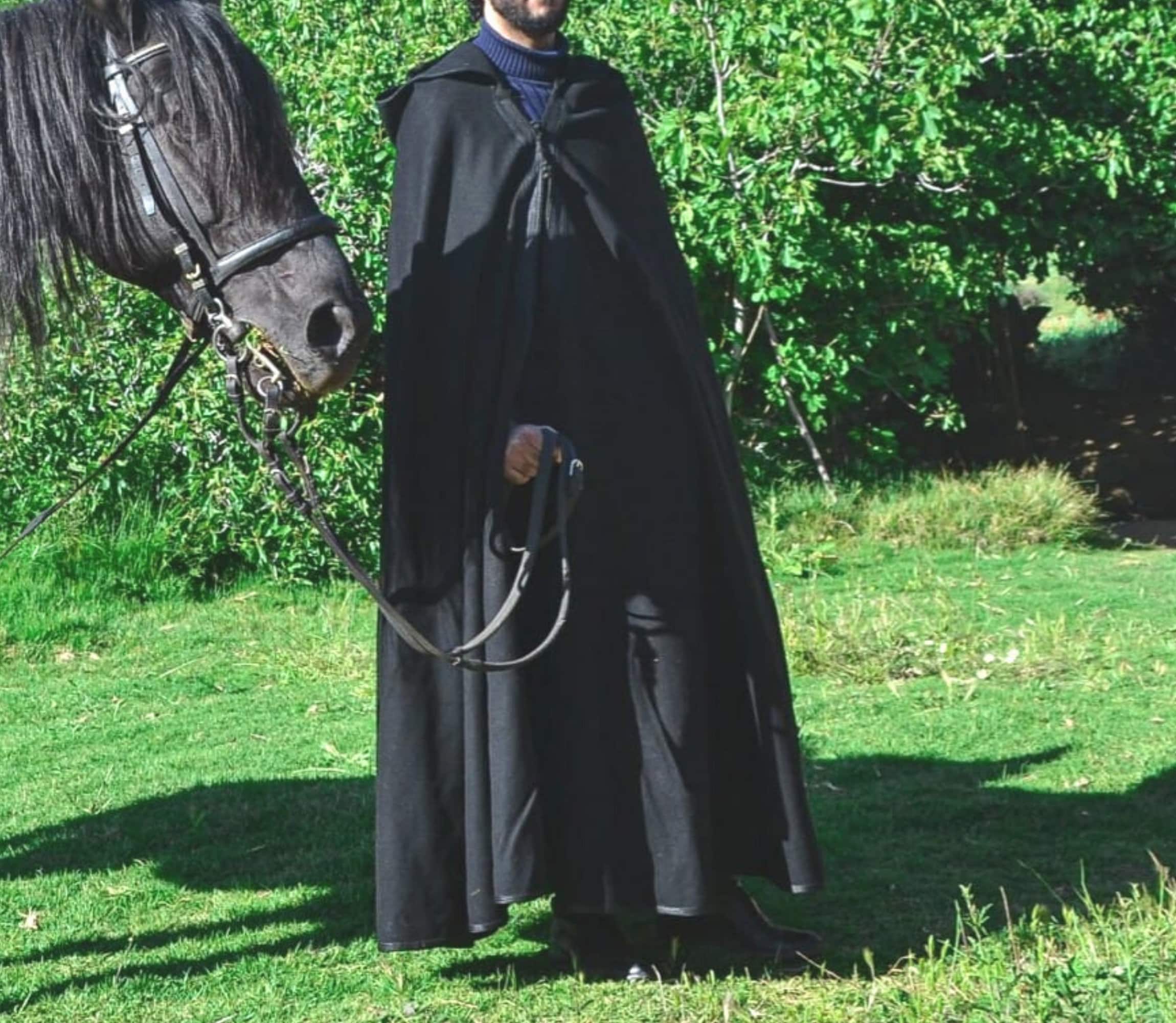 Moroccan Wool Djellaba ,Cozy Thobe , Hooded Cloak Set - image 4