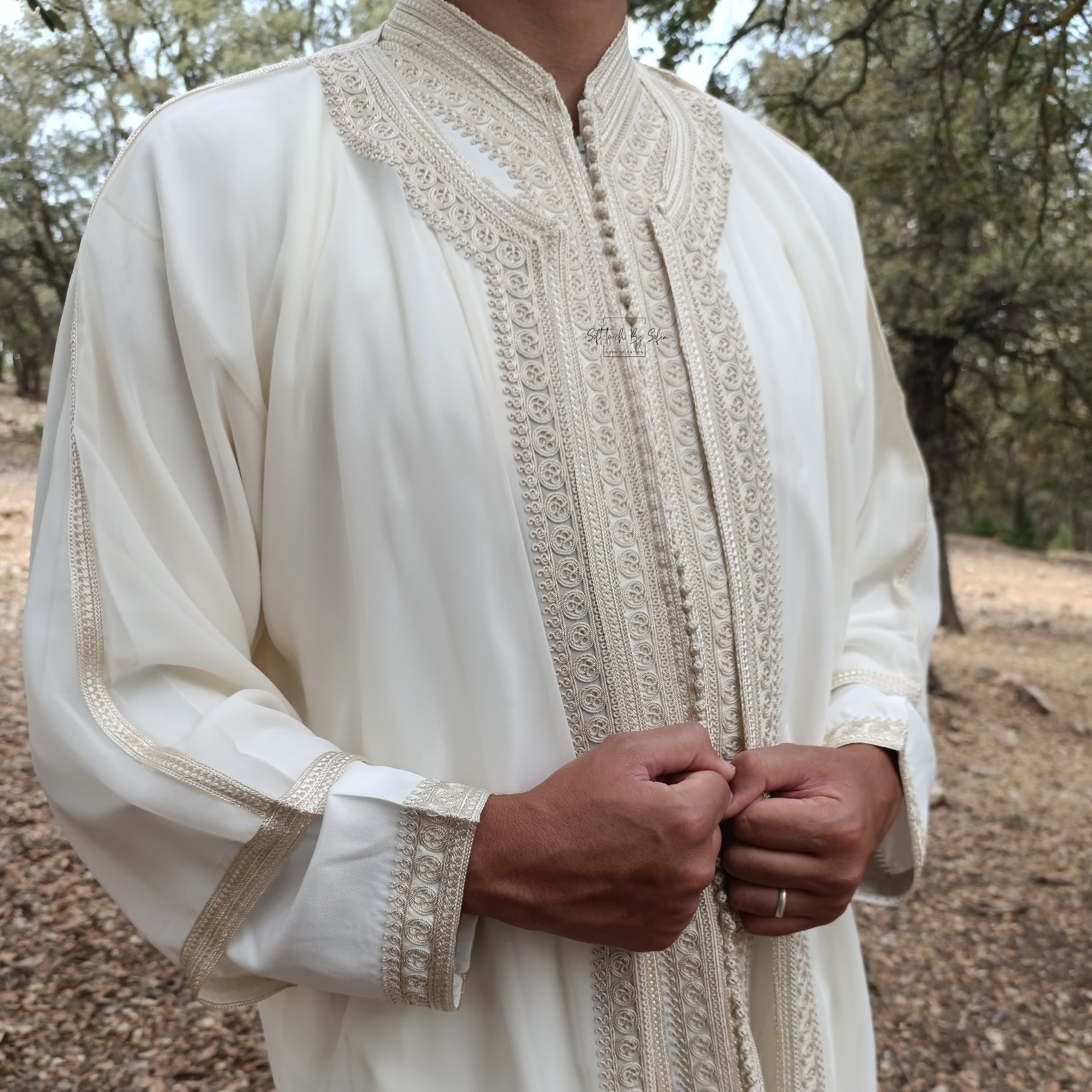 jabador ,wedding kaftan men,nikkah outfit-Beige