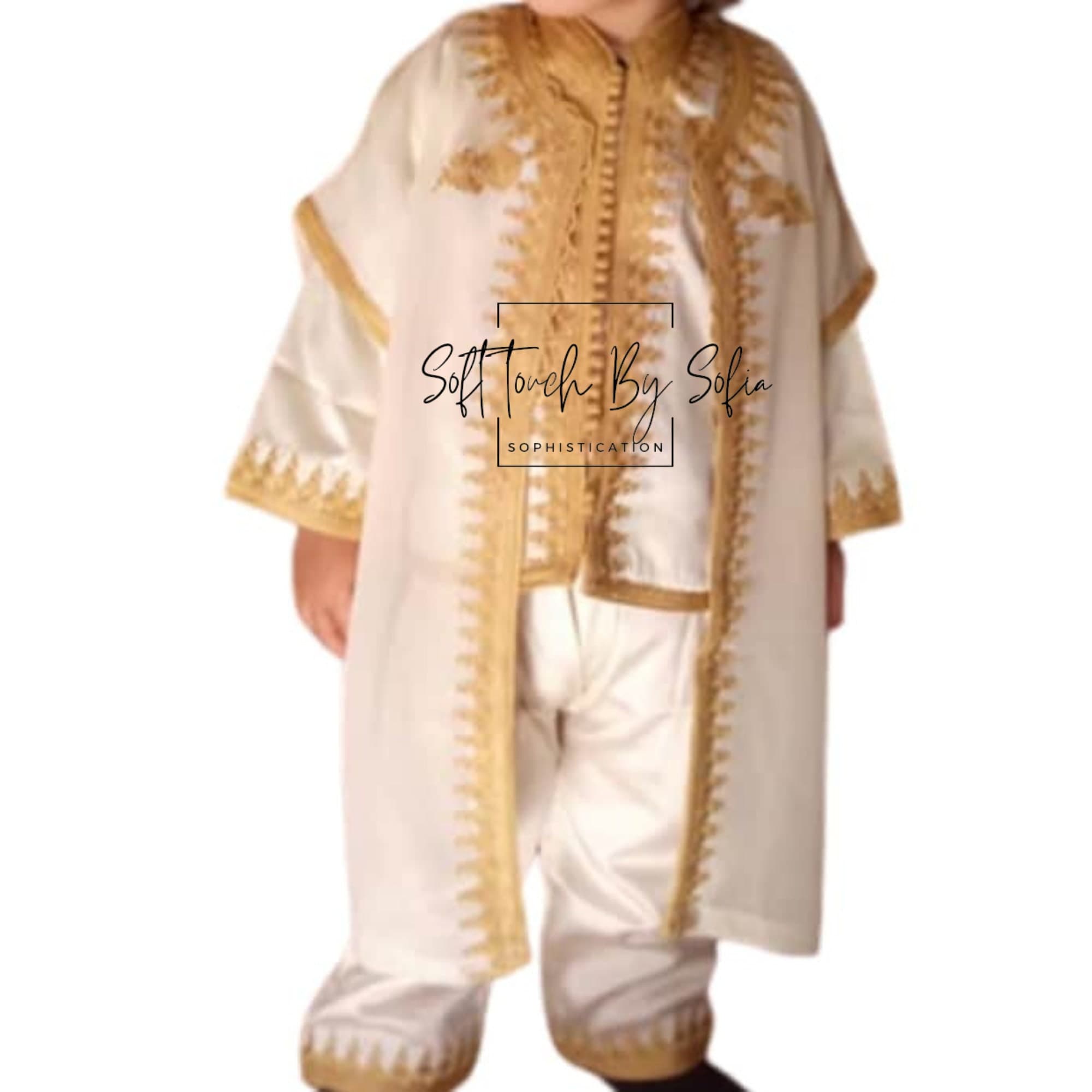 Moroccan jabador for kids,3 pieces kaftan children