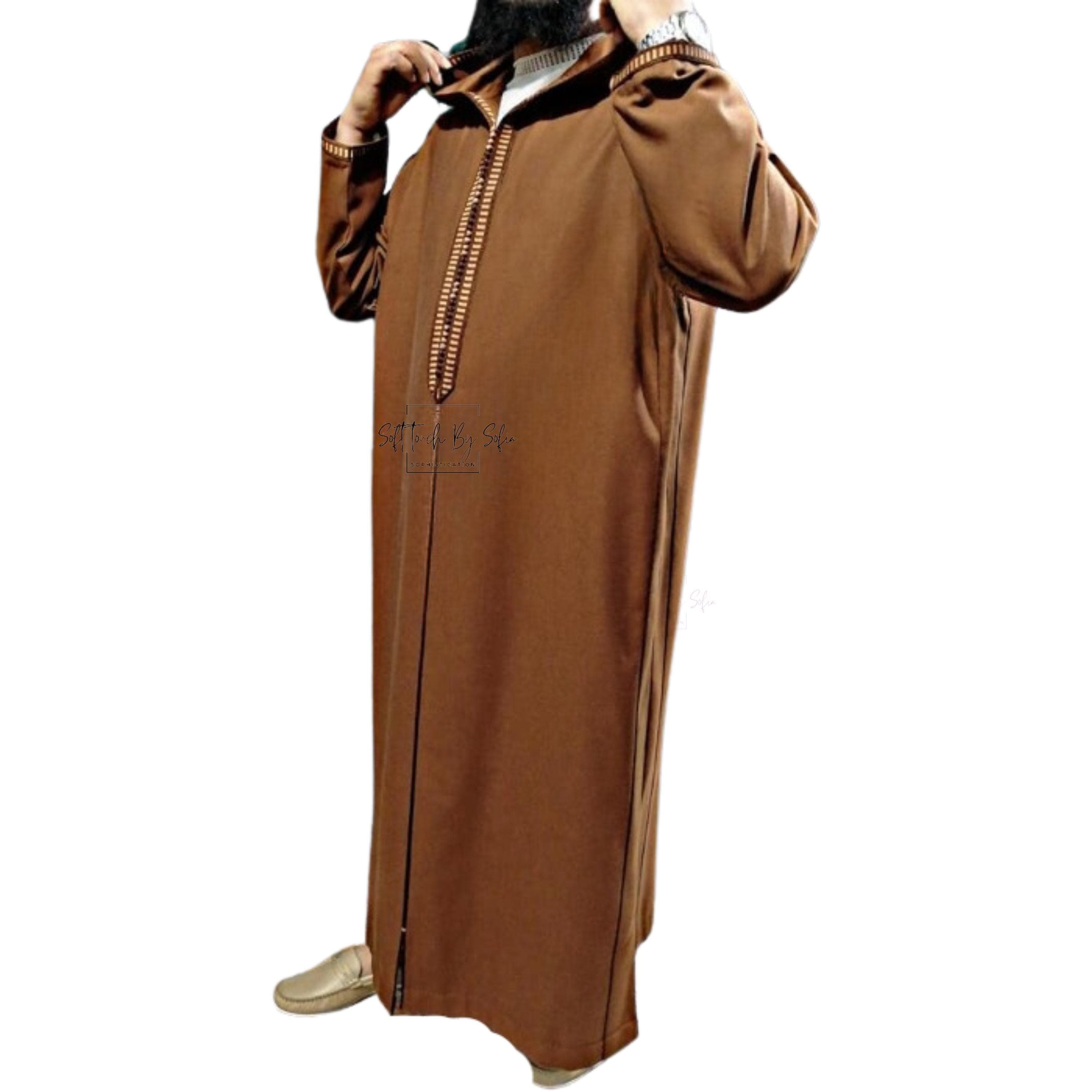 Moroccan Wool Winter Thobe: Hooded Djellaba Coat - image 3