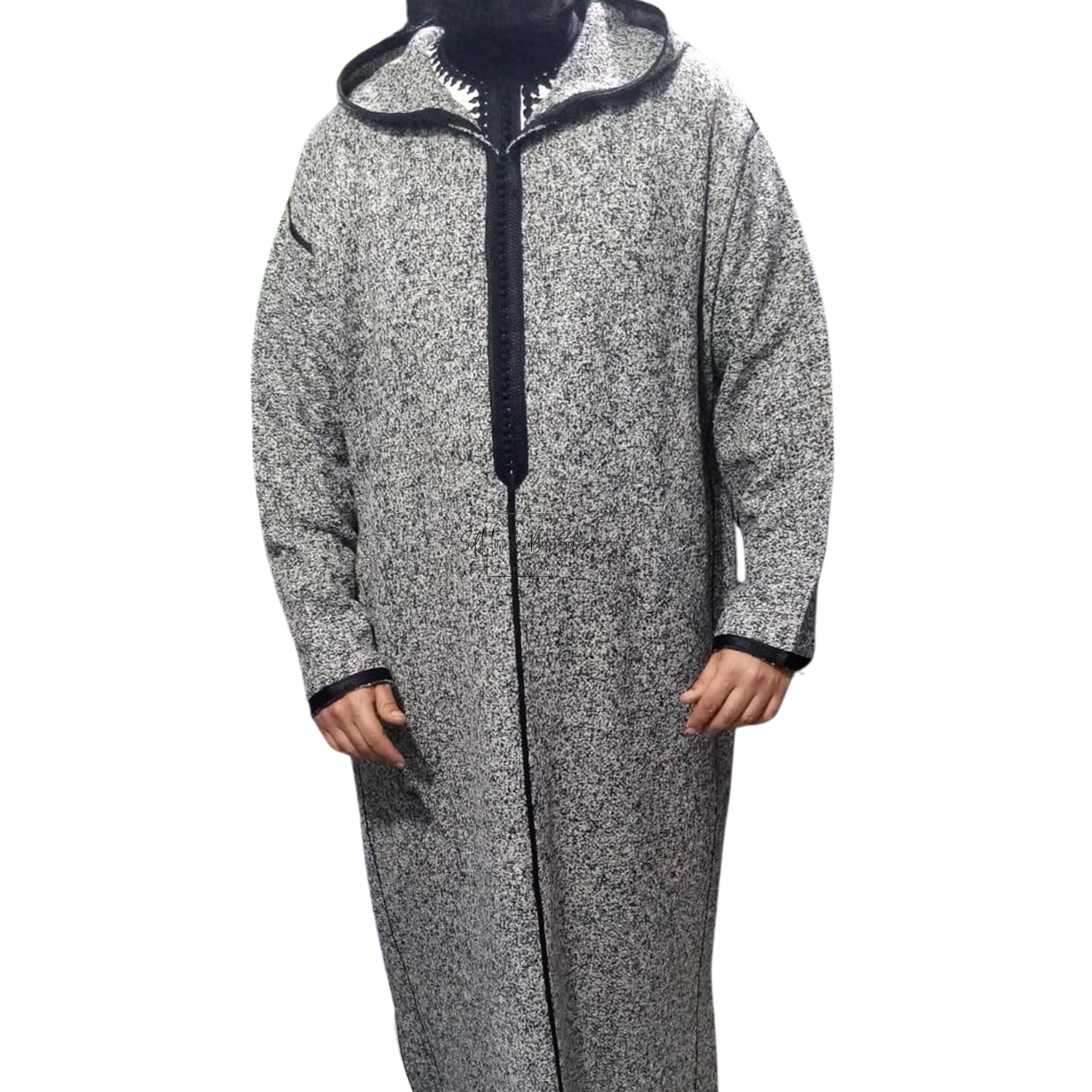 winter hooded thobe,Moroccan wool djellaba,wool coat men - image 4