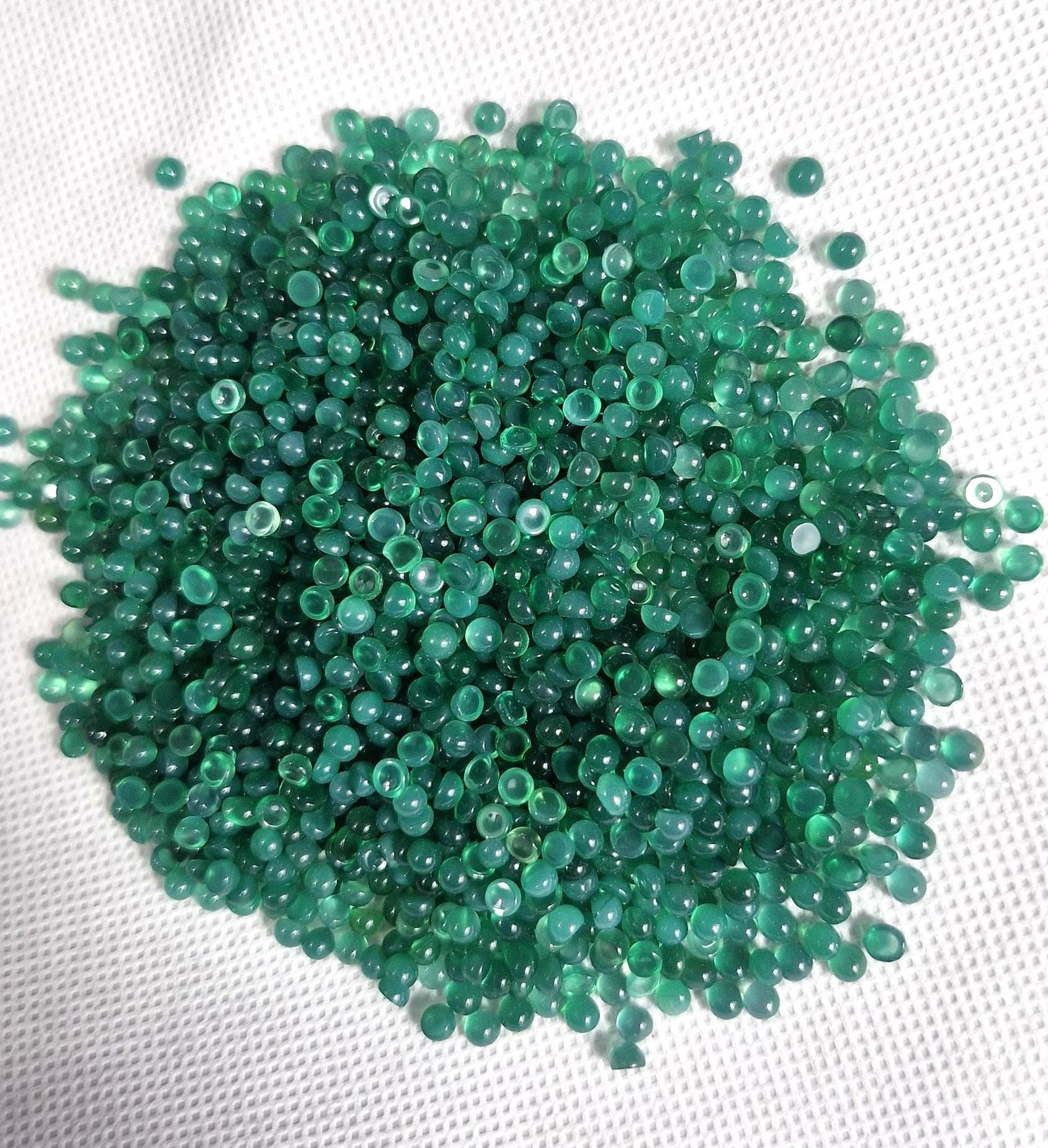 Natural Green Onyx Cabochon: Polished Round Gemstones, 3-8mm