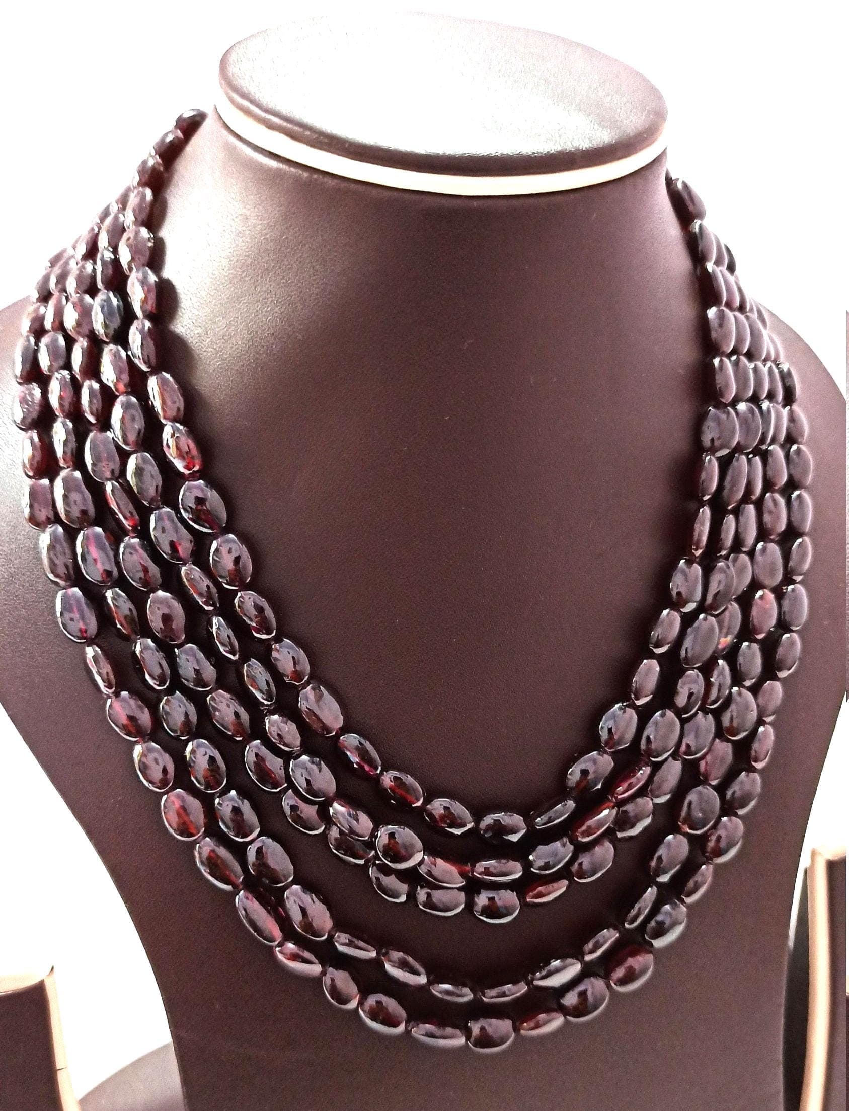 Red Garnet Oval Necklace 696 Carat Natural Healing Gemstone Adjustable Cord Chakra Crystal Jewelry - image 3